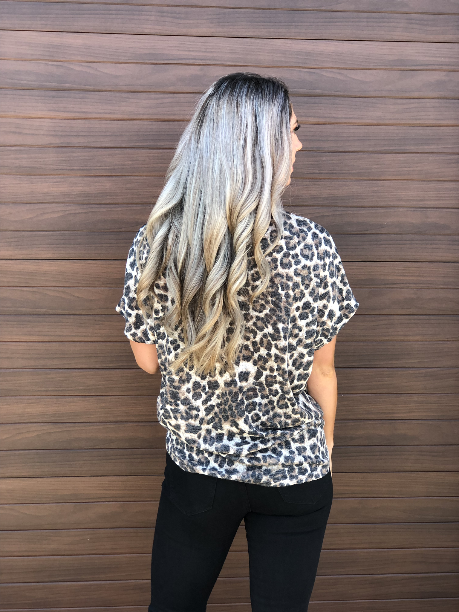 Animal Print Criss Cross Tee