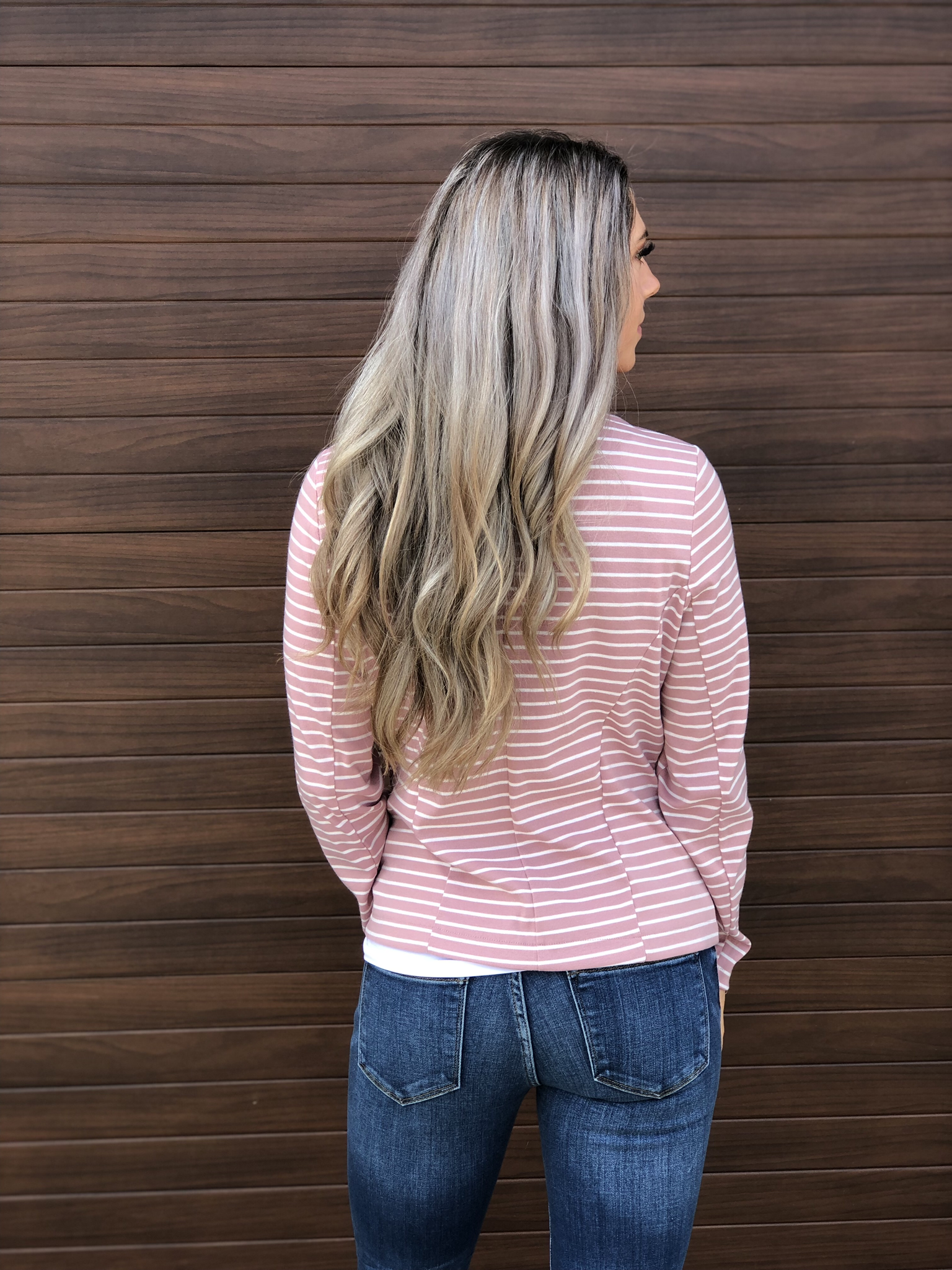Blush Stripe Blazer