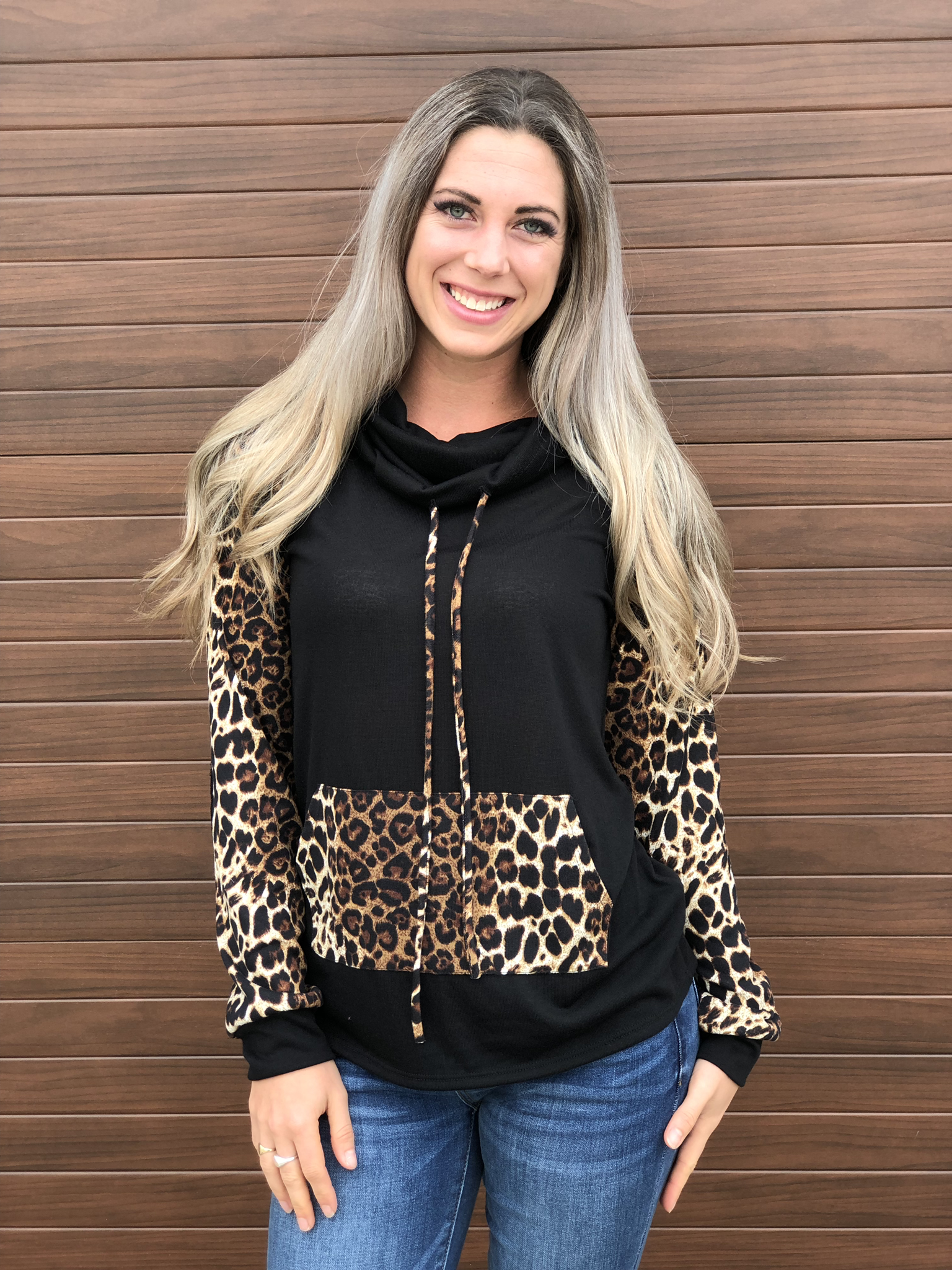 Cheetah Pocket Cowell Sweatshirt 83573