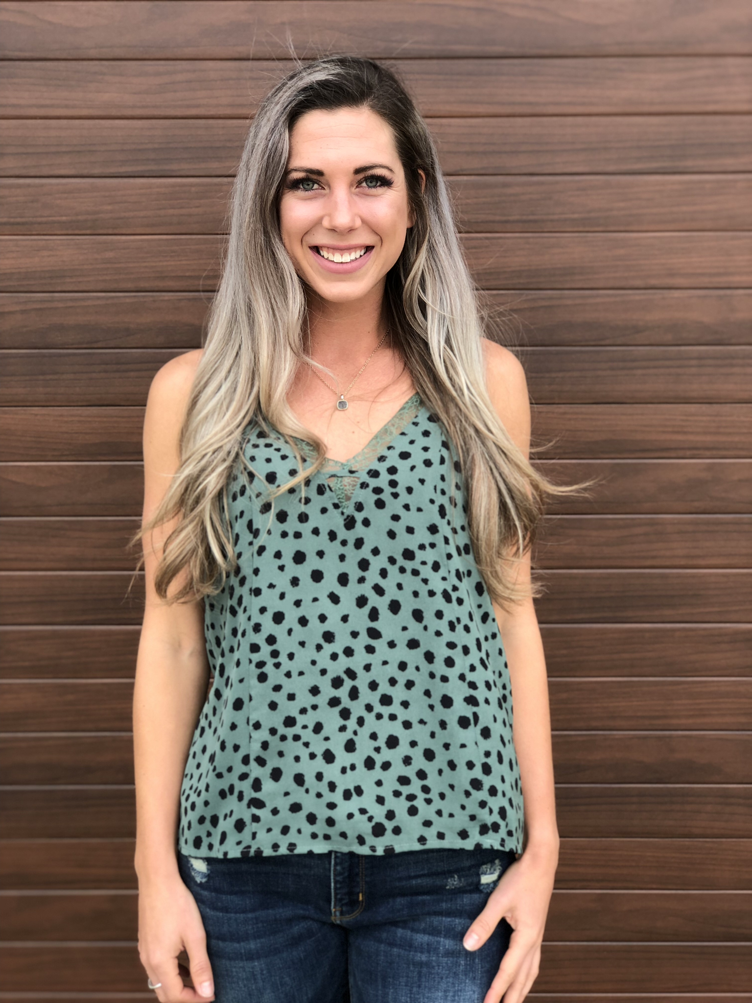 Mint Lace Dalmatian Cami 83711