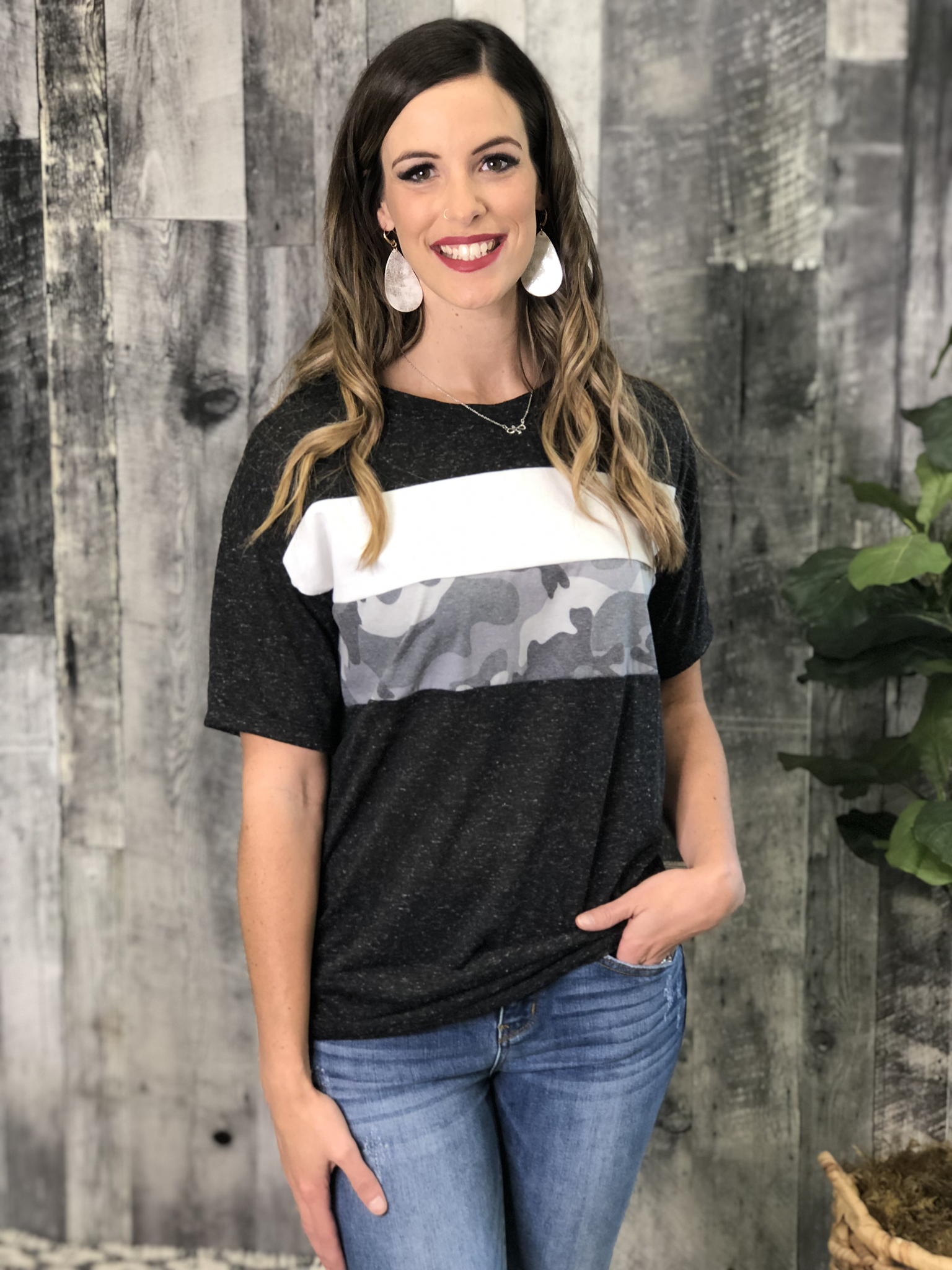 Color Block Tee - Camo 83839