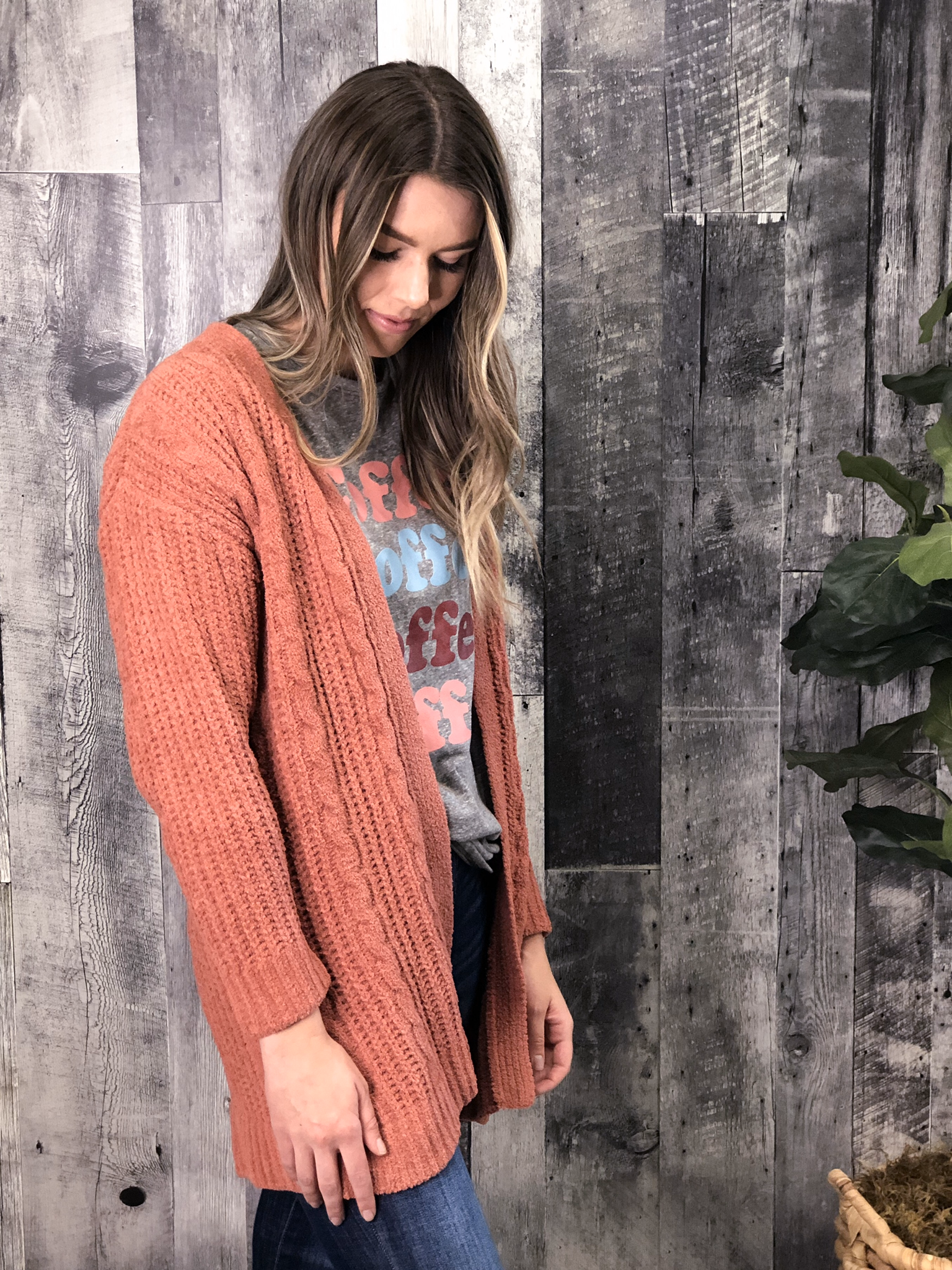 Apricot Sweater Cardigan