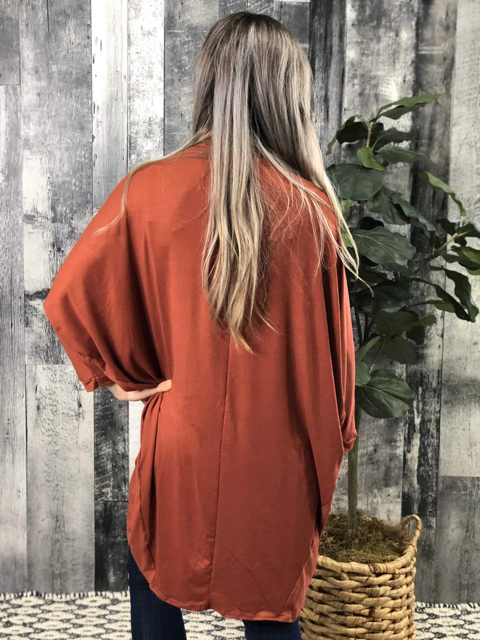 Dolman Cardigan - Rust