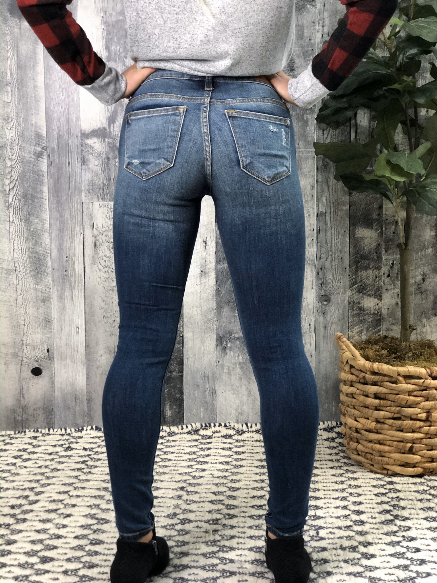Buffalo Plaid Skinny Jean