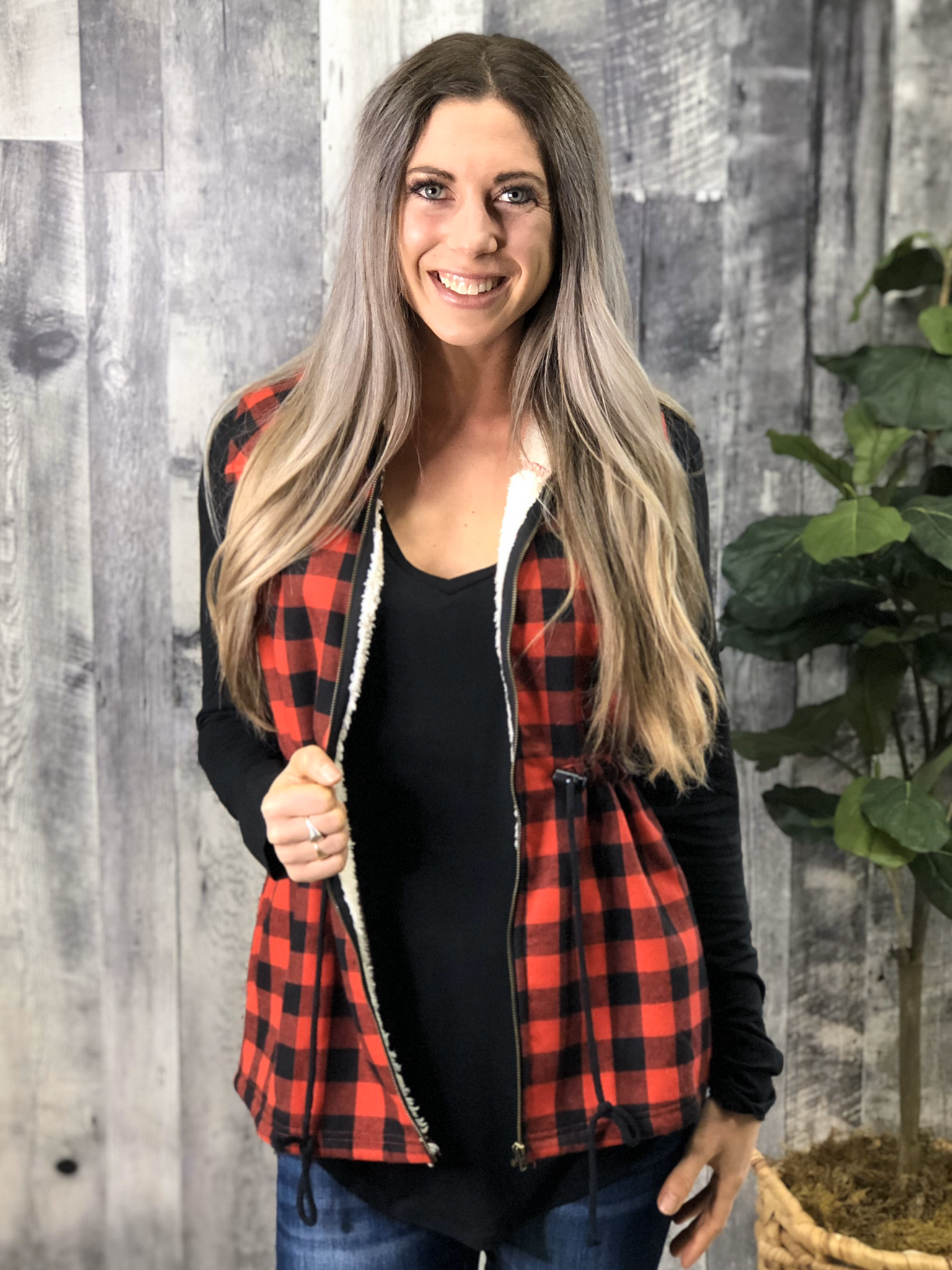 Red Buffalo Plaid Vest 84121