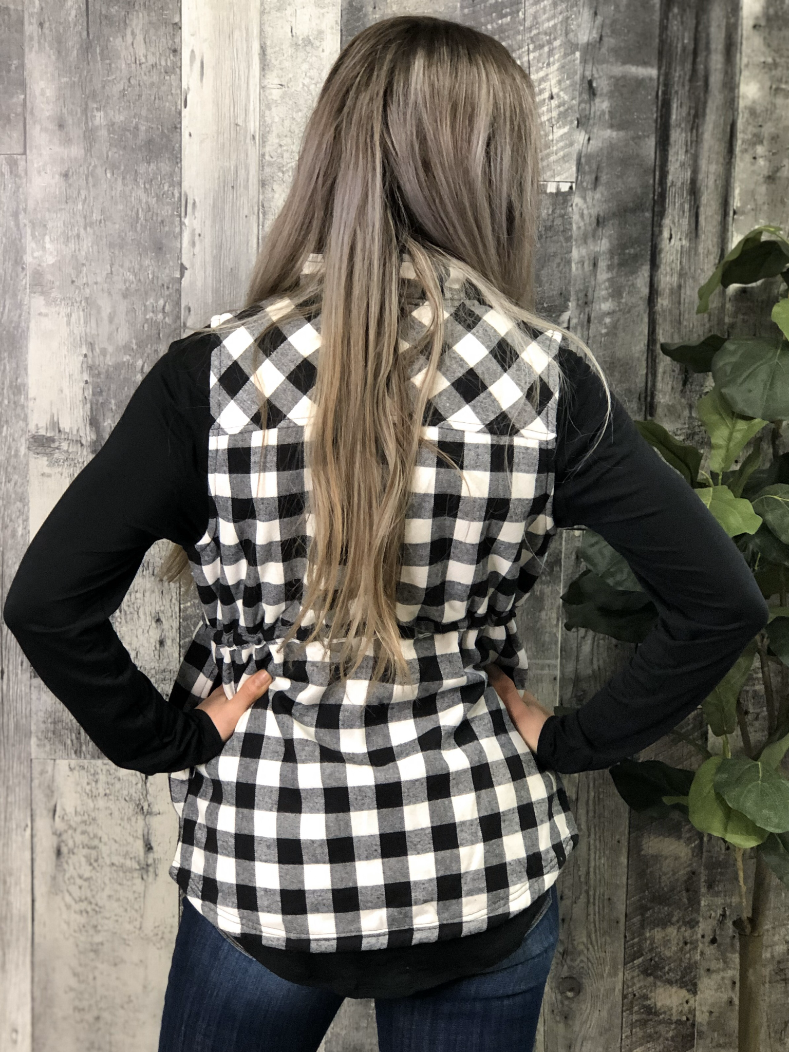 White Buffalo Plaid Vest