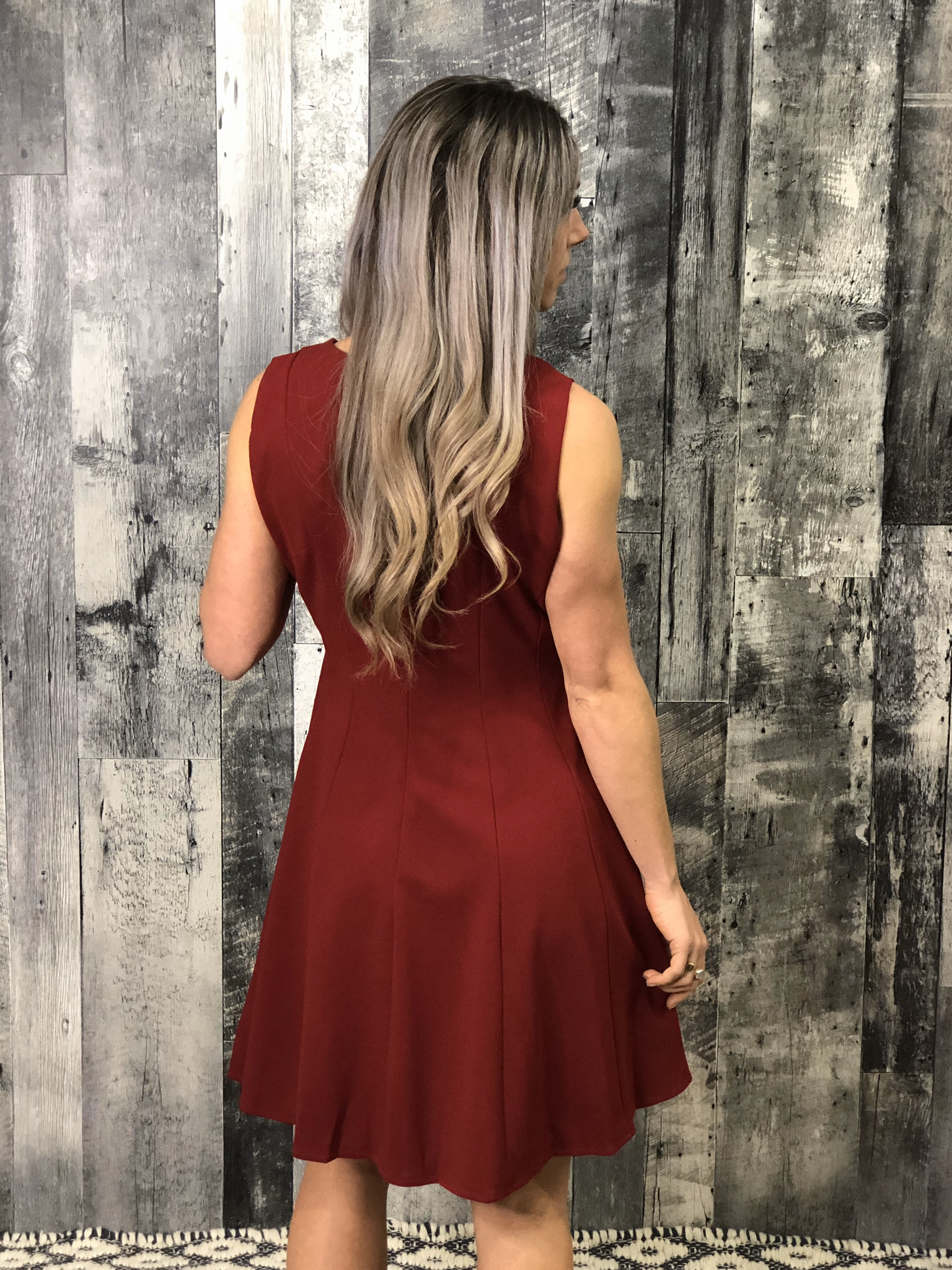 Red Fit and Flair Dress