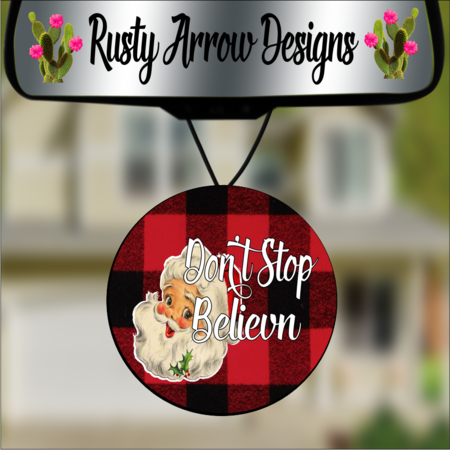 Round Christmas Car Air Fresheners - 2 Styles and Scents