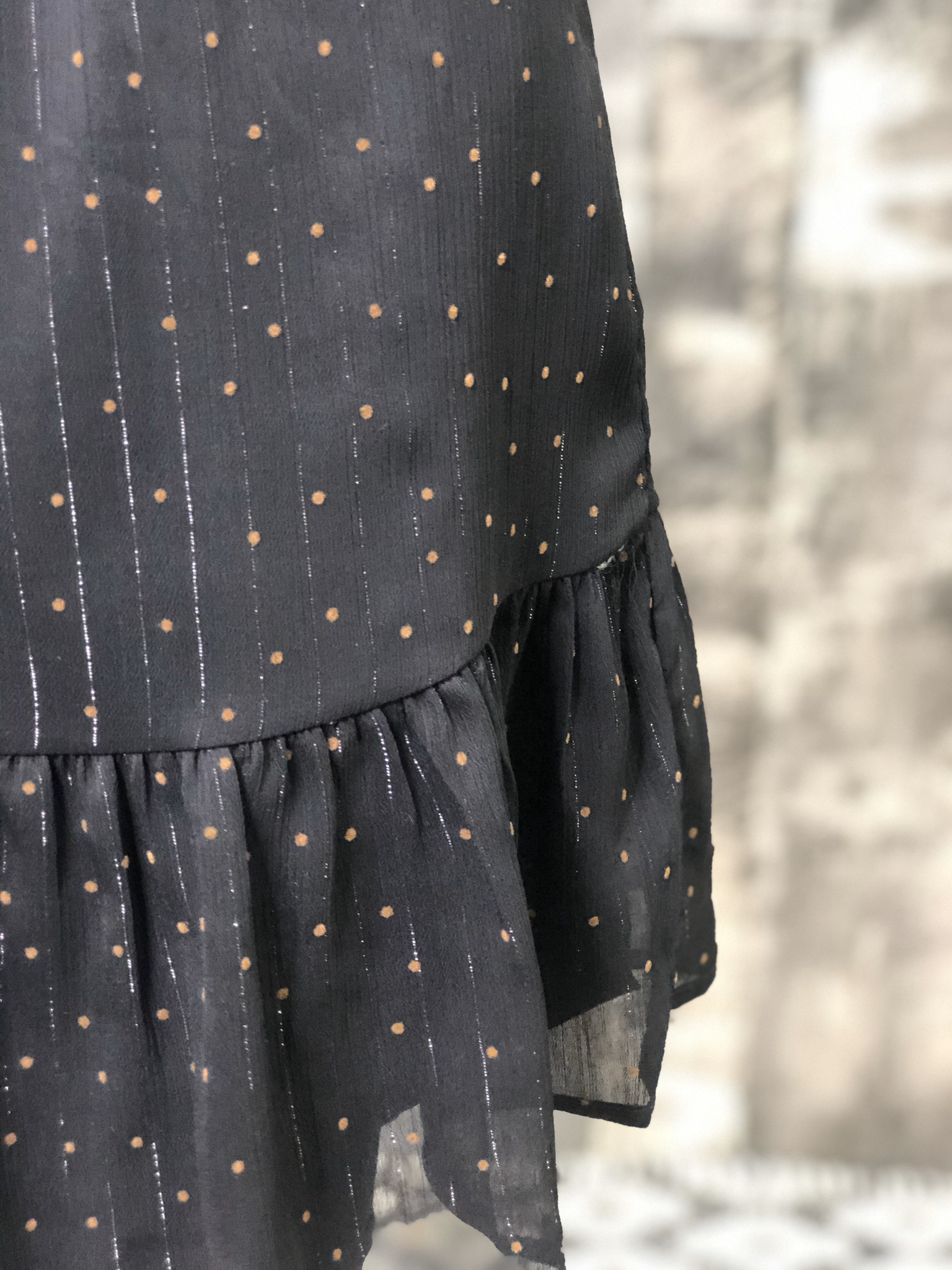 Black Polka Dotted Holiday Dress