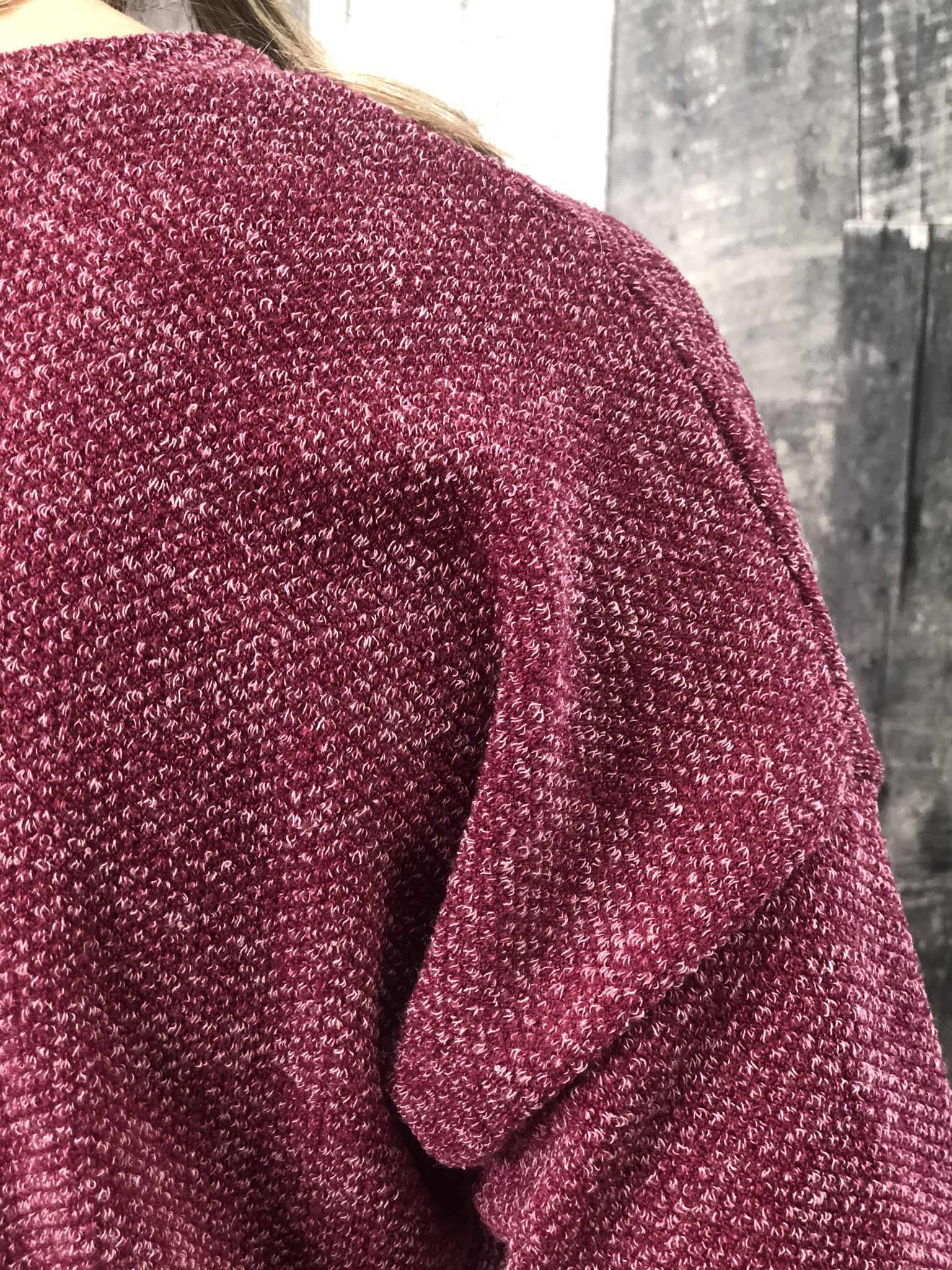 Tunic Heathered Top - Burgundy