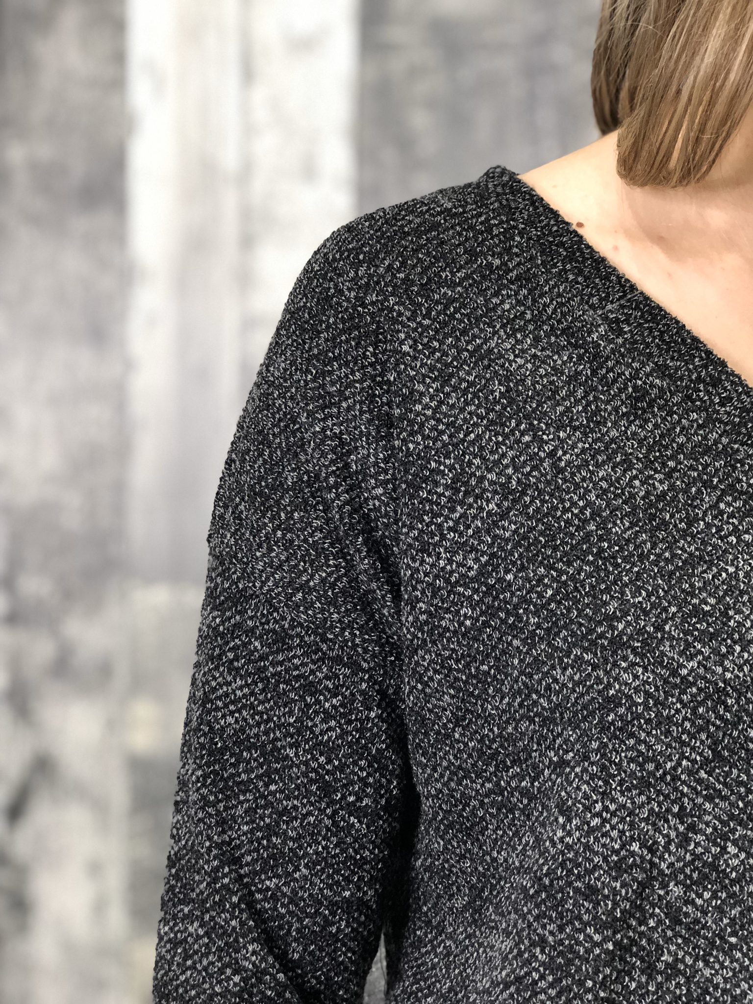 Tunic Heathered Top - Black