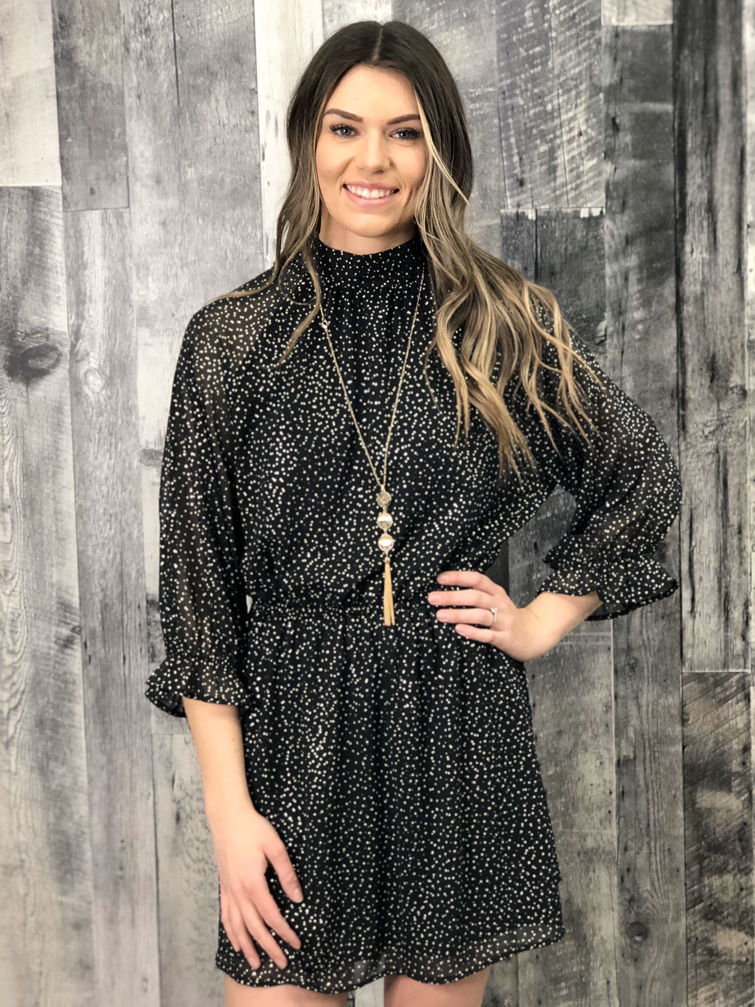 New Year Sparkle Dot Dress 984604