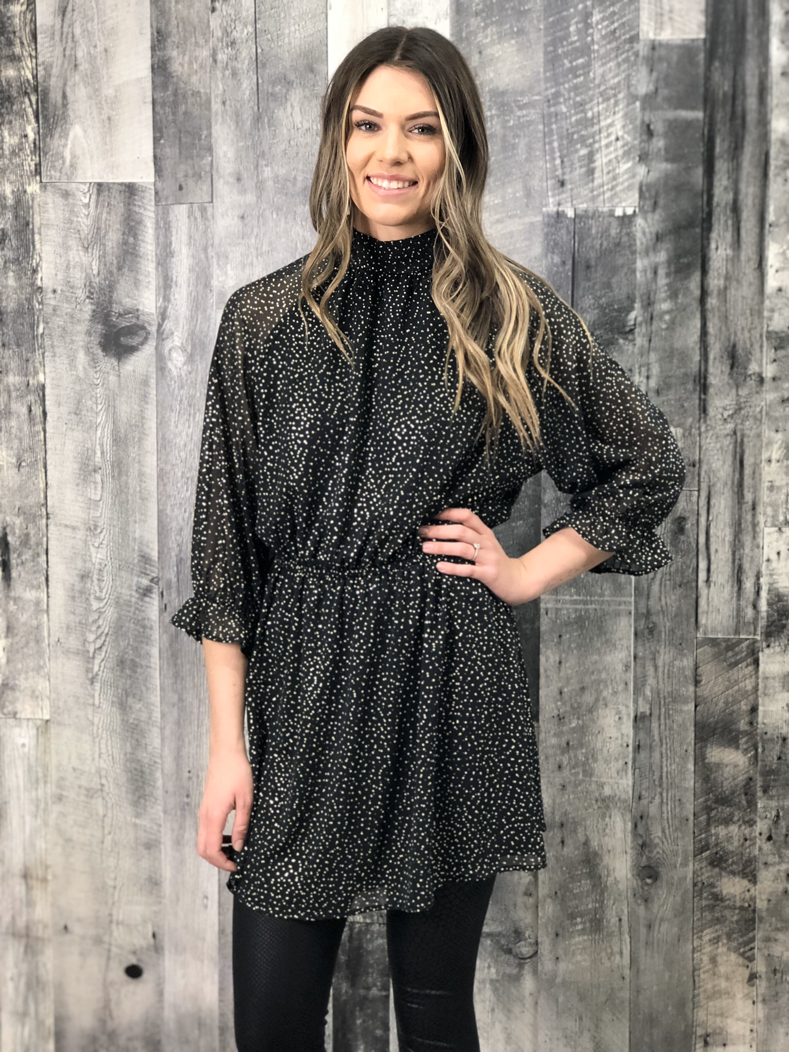New Year Sparkle Dot Dress