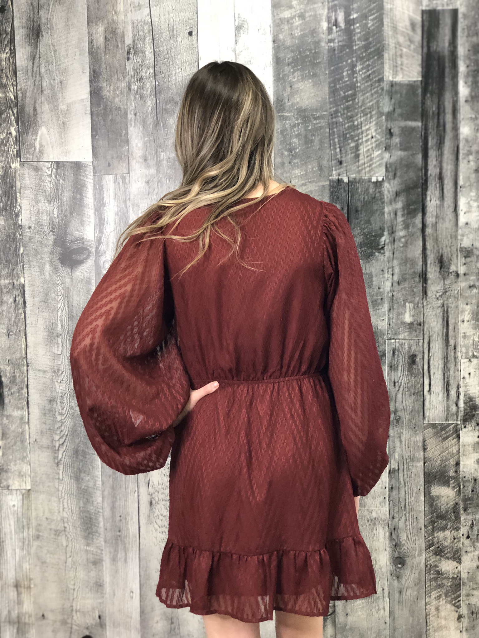 Cranberry Textured Dress