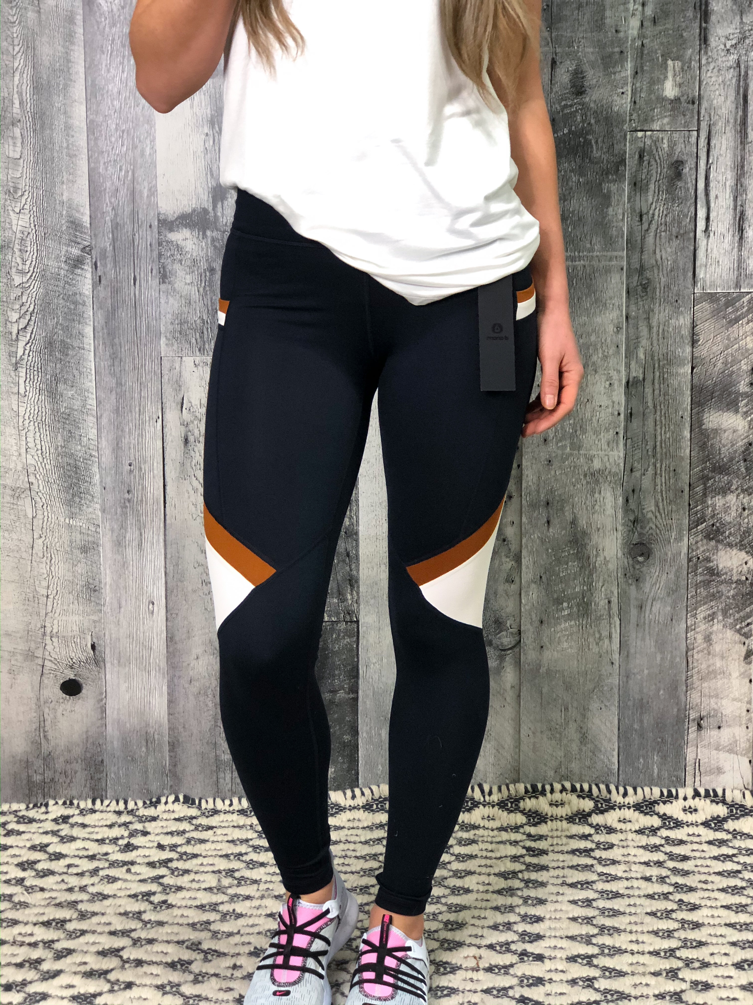 Athletic Legging - Rust/Navy Colorblock 84665