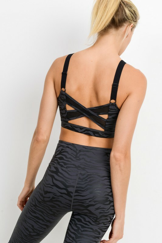 Athletic Bra - Animal Print