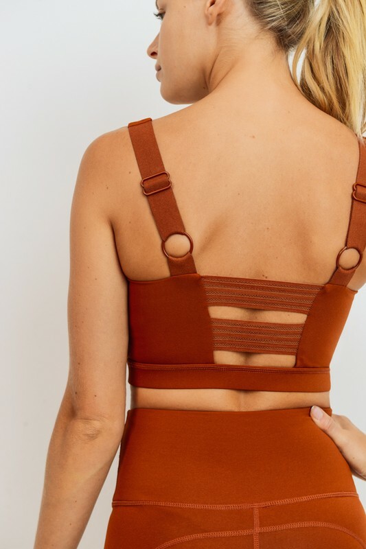 Athletic Bra - Rust