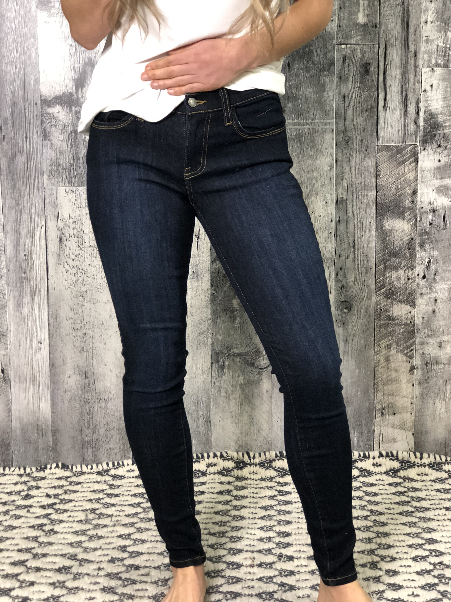 Judy Blue Classic Mid Rise Dark Skinny Jean - Restocked