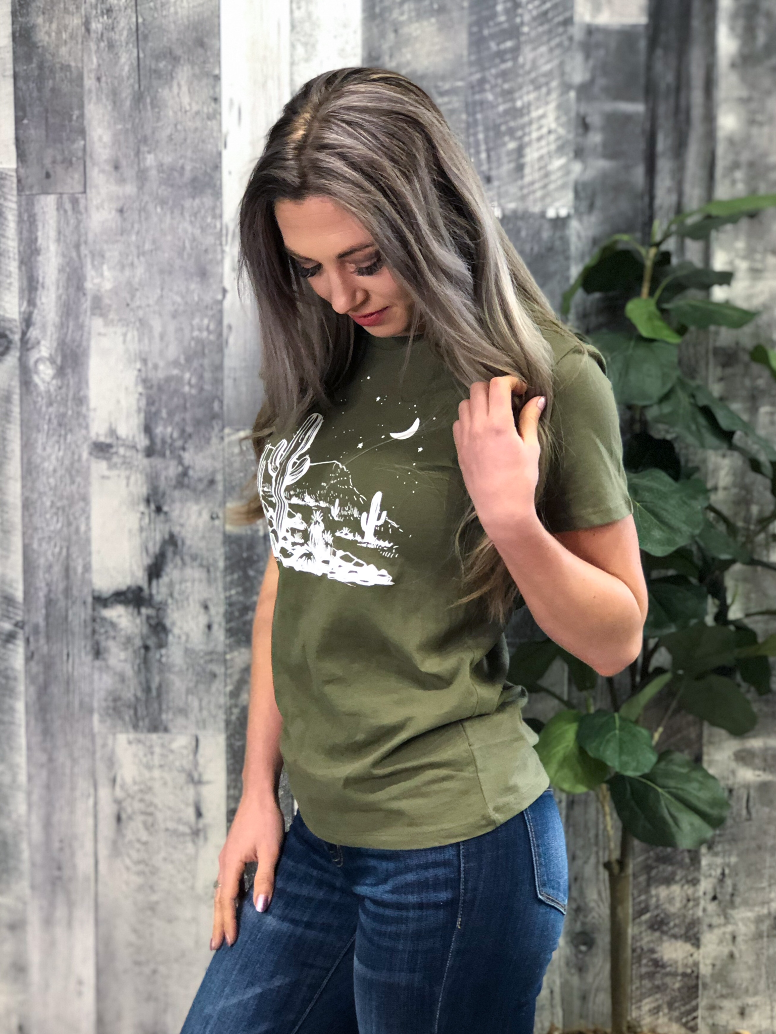 Cactus Tee - Olive