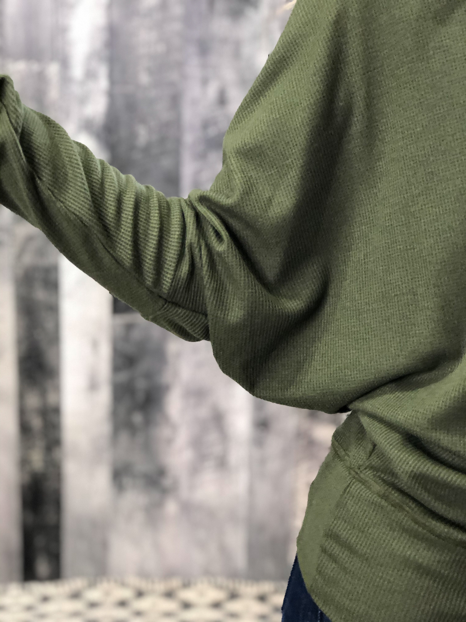 Olive Thermal Long Sleeve Dolman