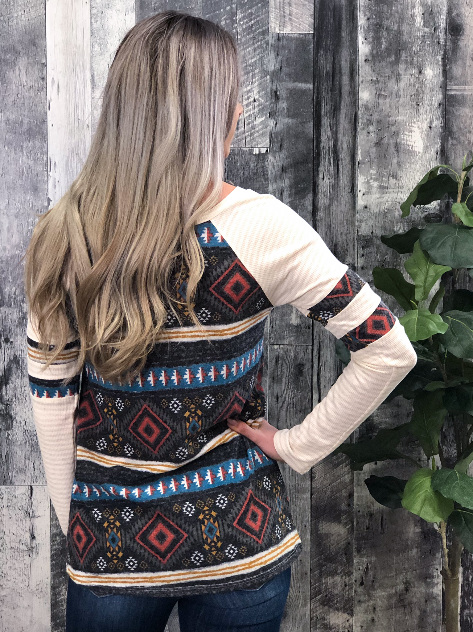 Aztec Print Long Sleeve