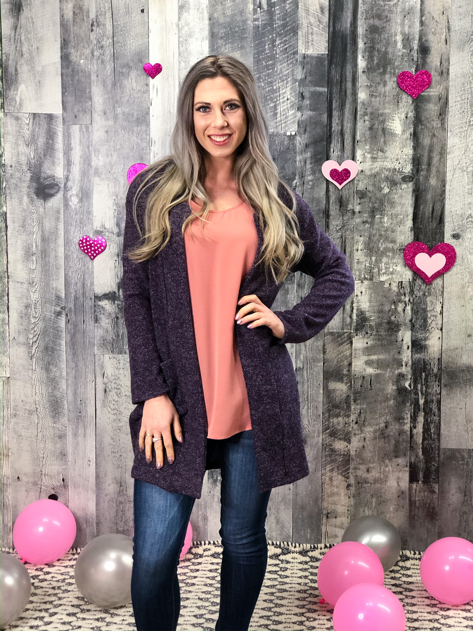 Heathered Purple Dress Cardigan 20050