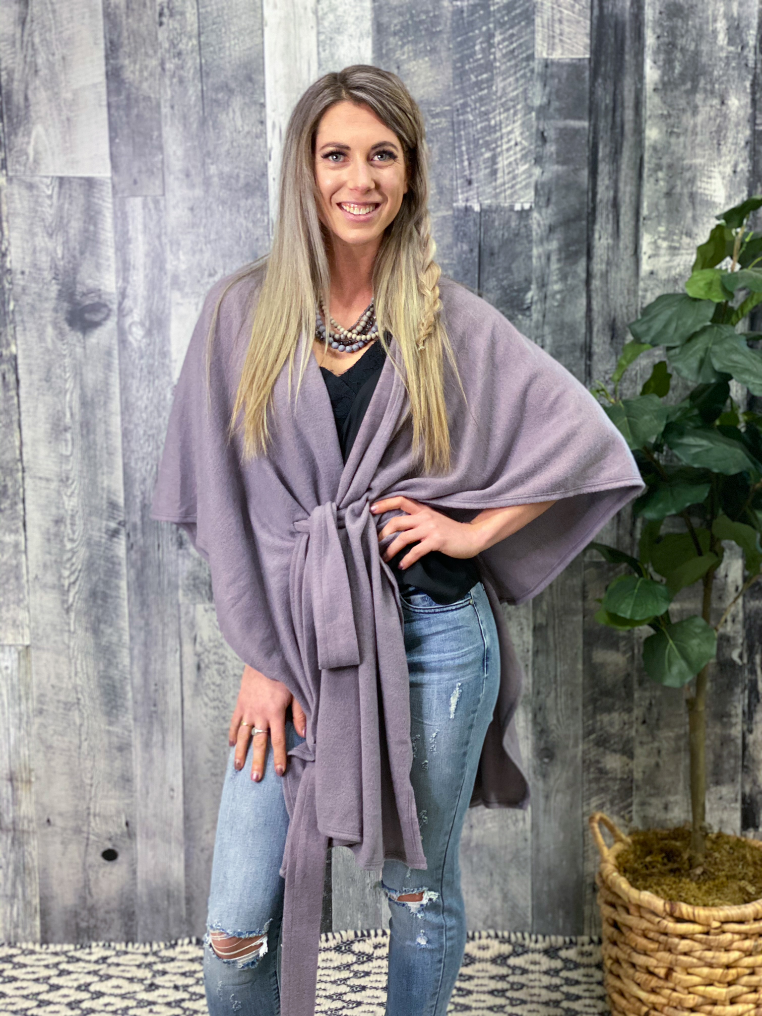 Lavender Cape Poncho