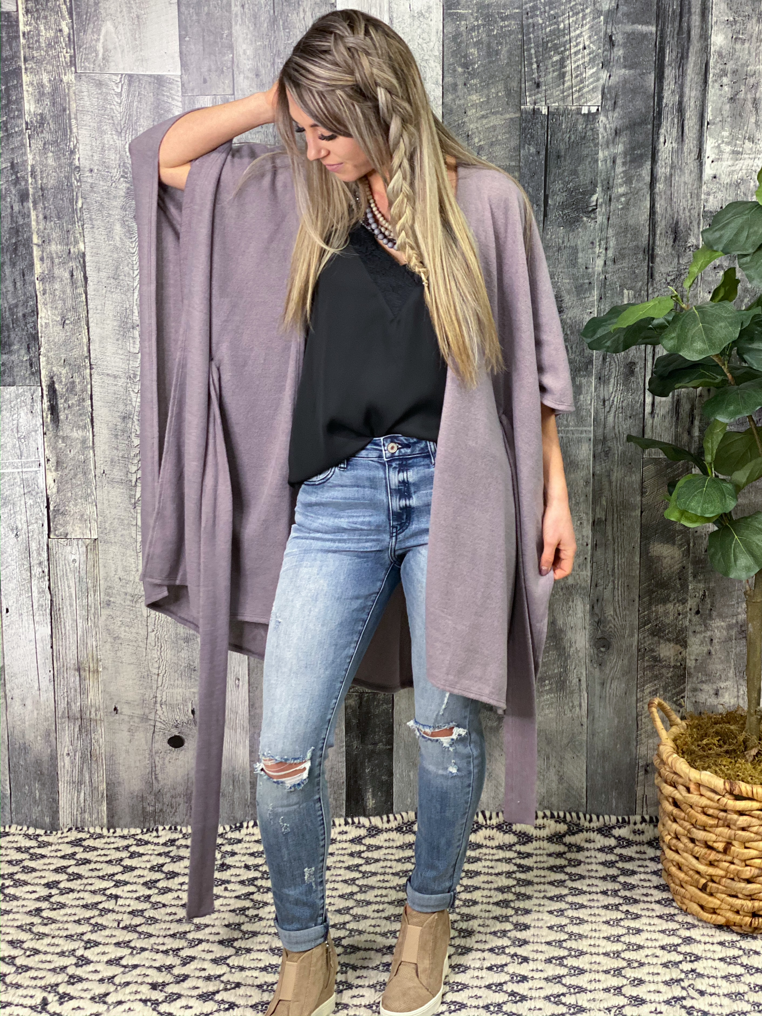 Lavender Cape Poncho