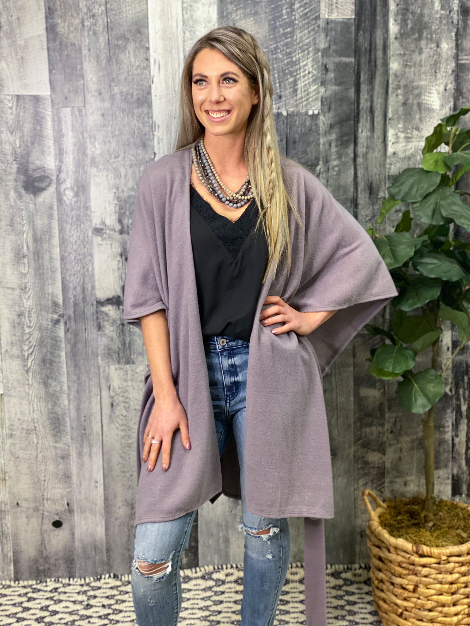 Lavender Cape Poncho