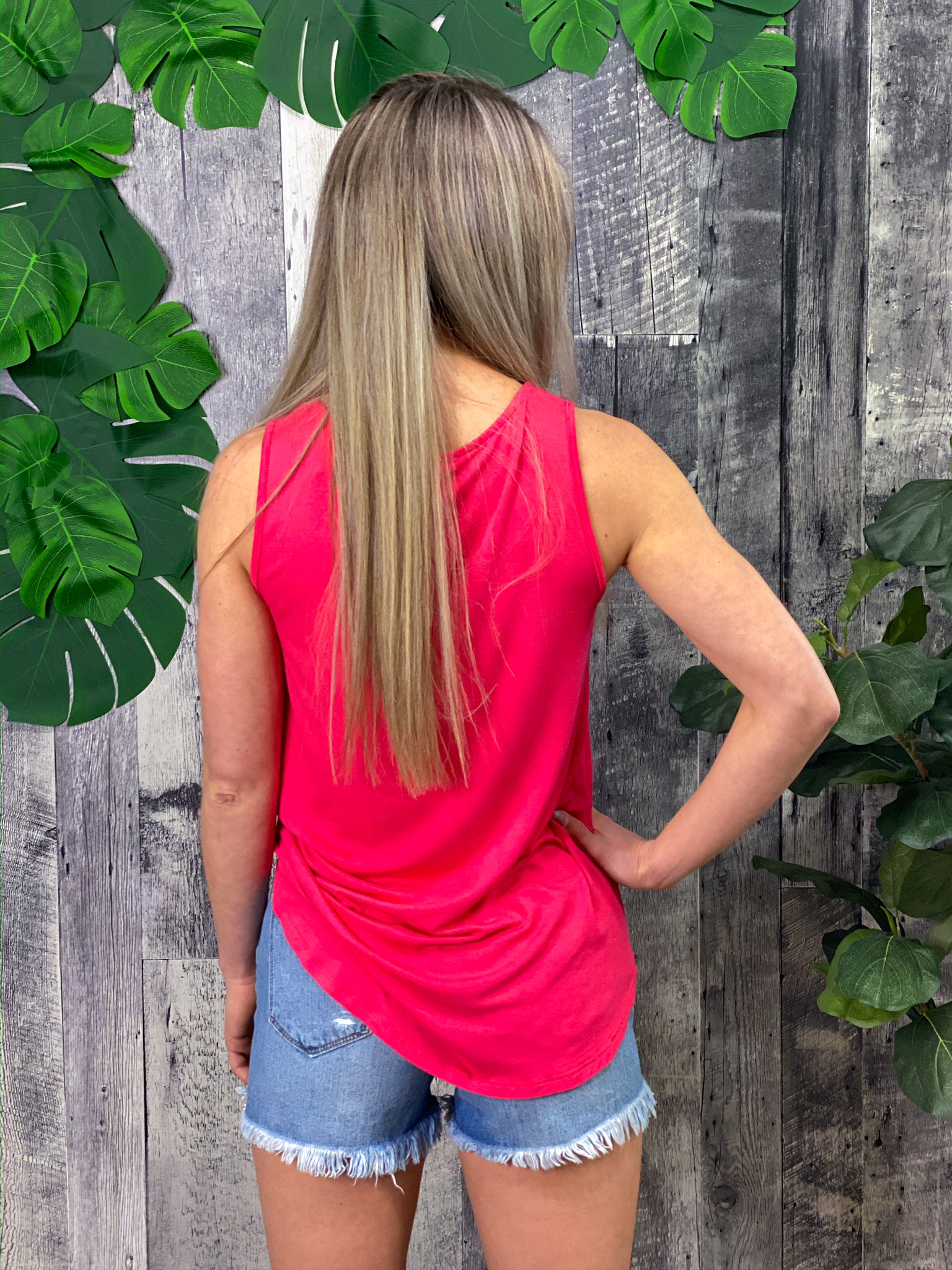 Coral Criss Cross Tank