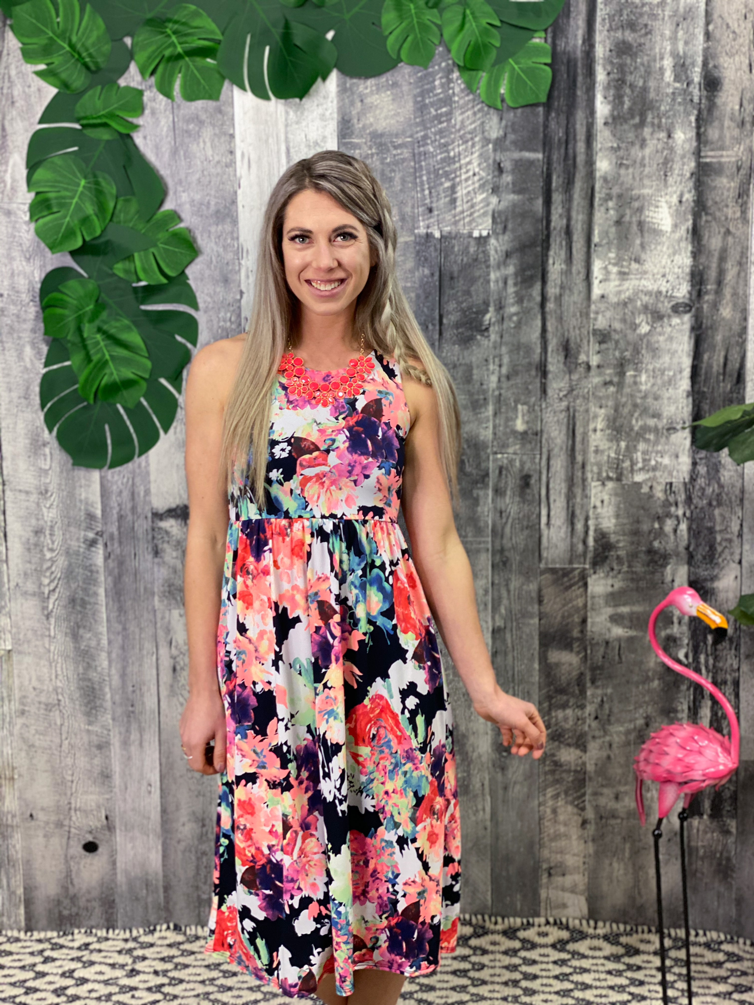 Watercolor Tank Dress 3032