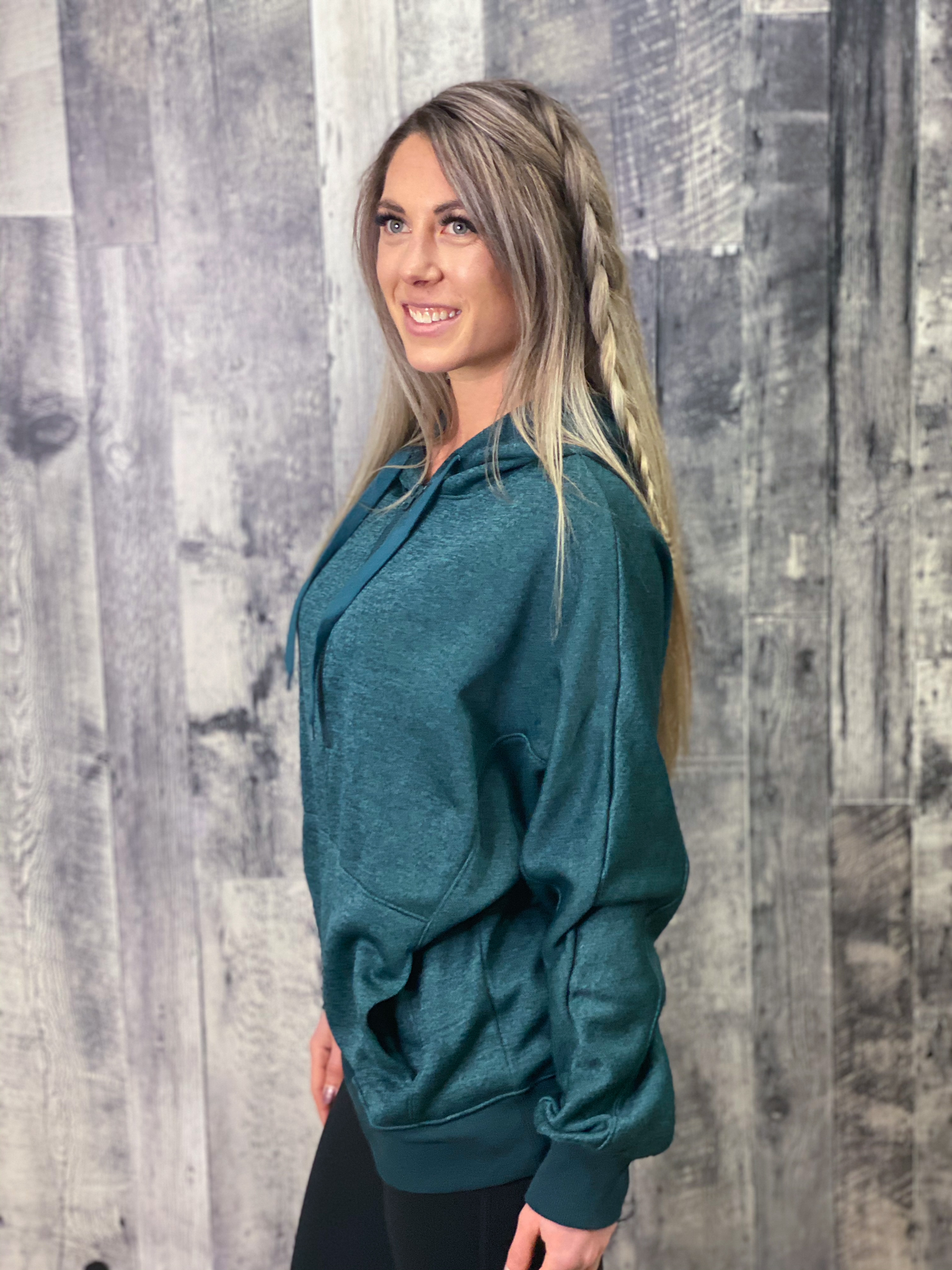 Athleisure Hoodie Pullover - Green