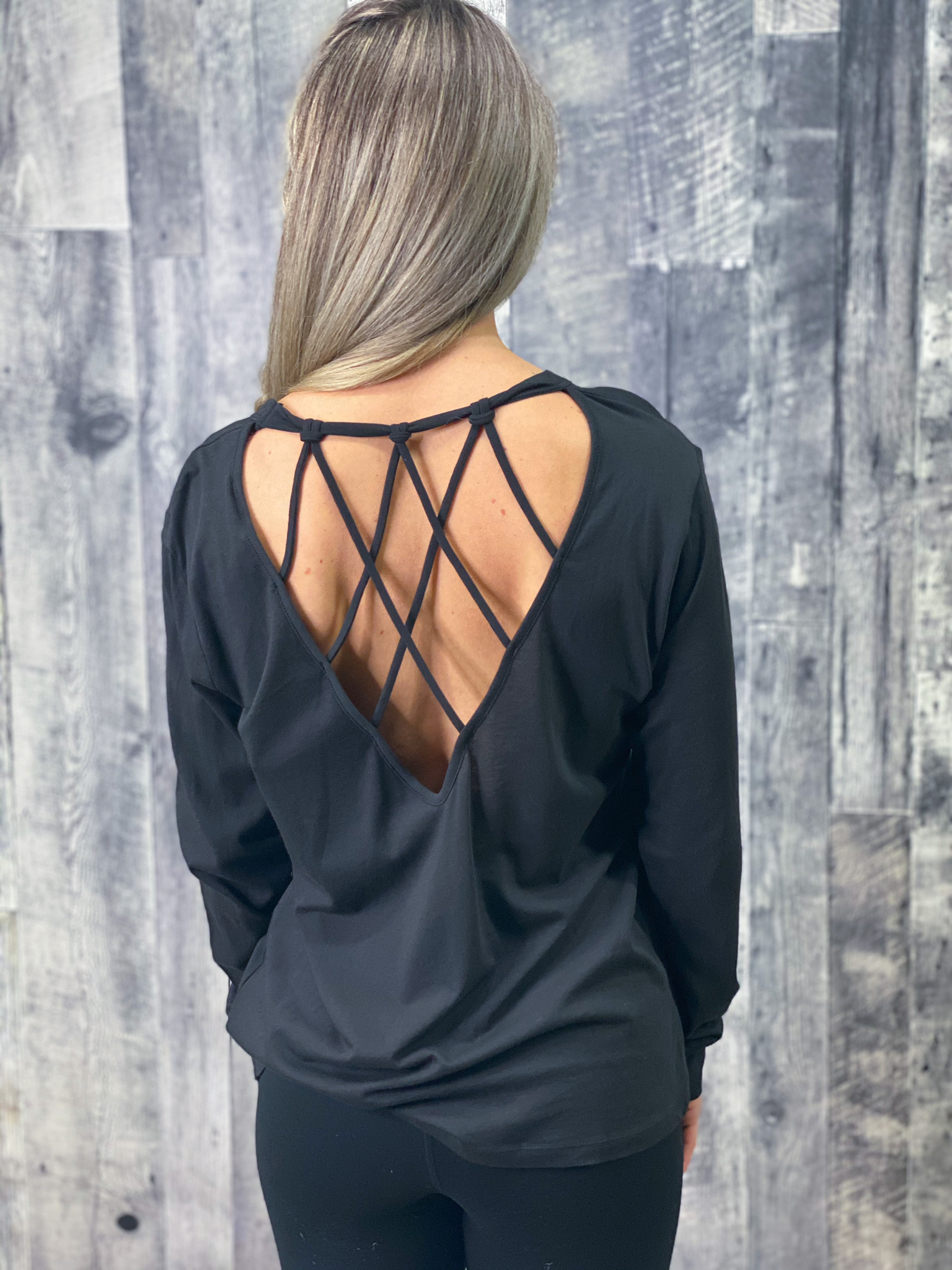Athleisure Strappy Back Long Sleeve 85024