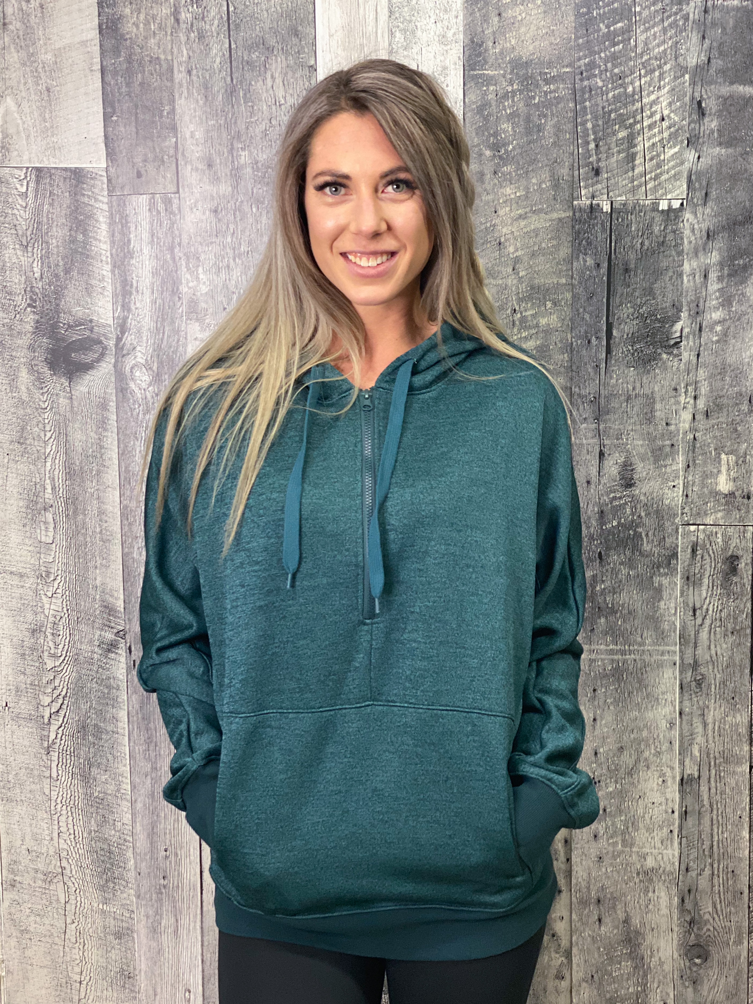 Athleisure Hoodie Pullover - Green 84988