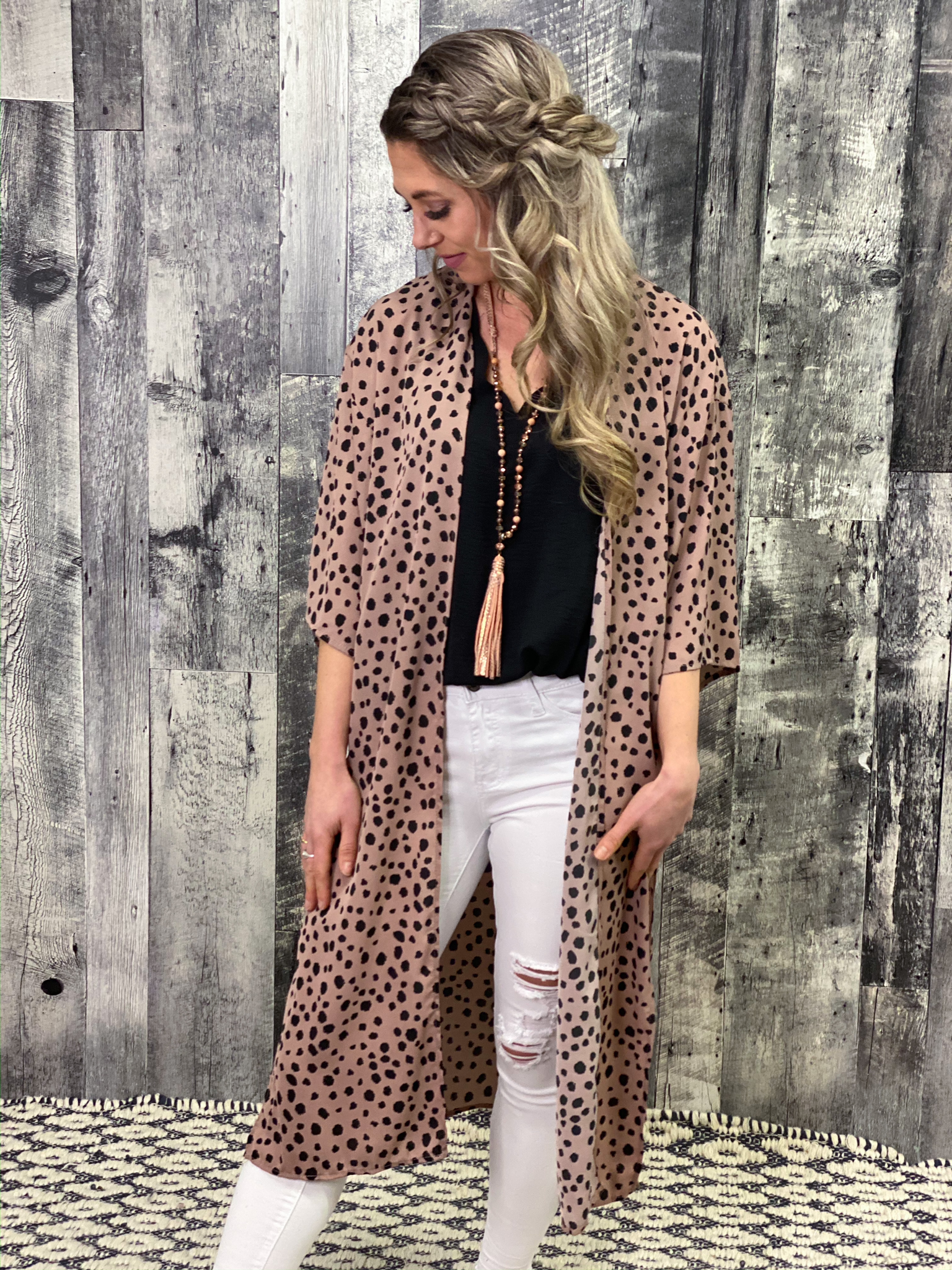 Dusty Rose Dalmation Duster LDG2