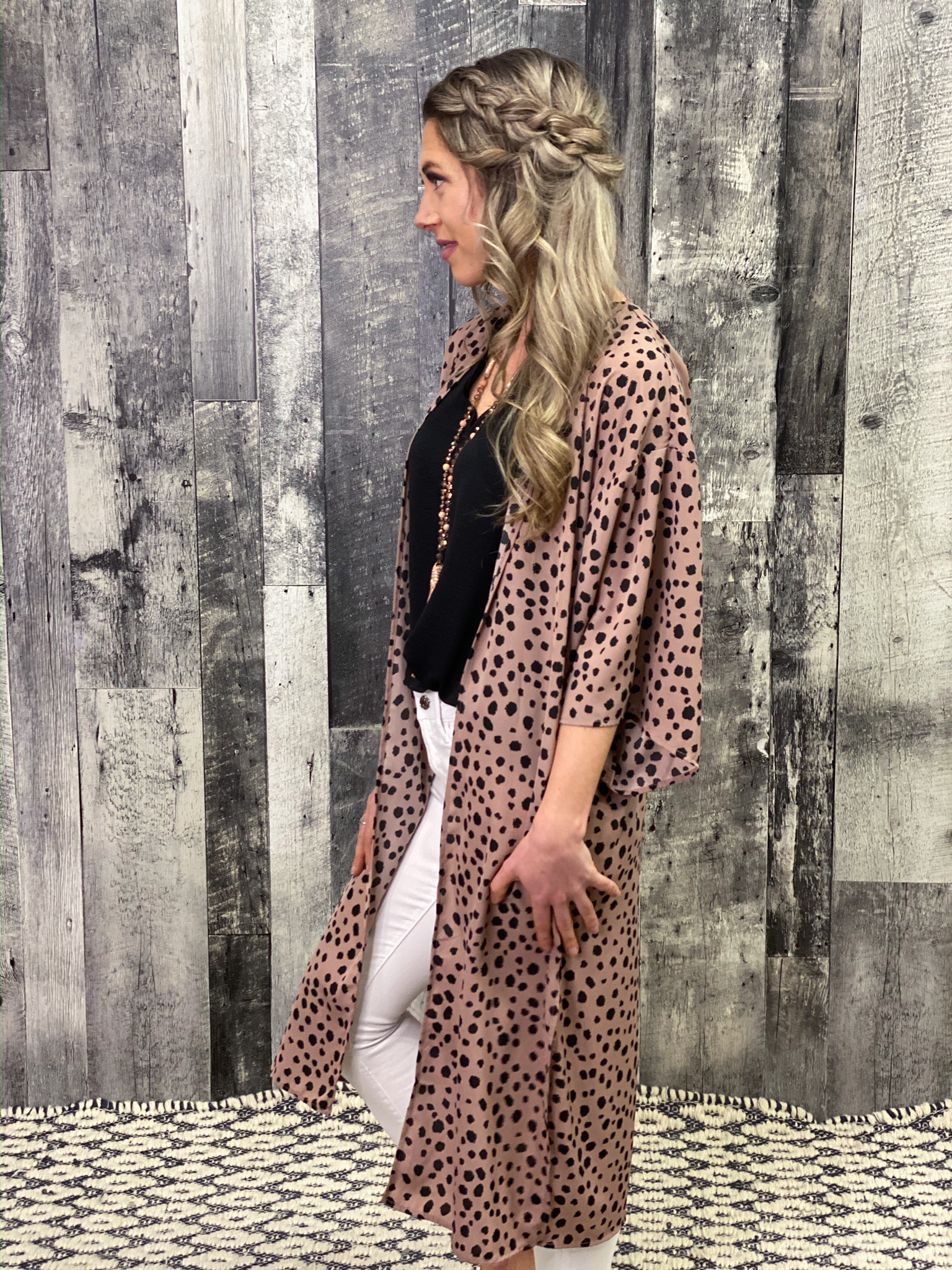 Dusty Rose Dalmation Duster