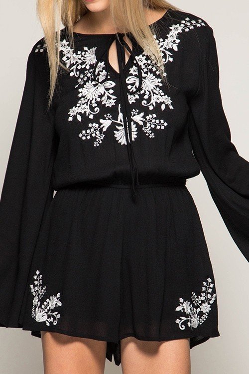 Coachella Romper - BLACK 98757