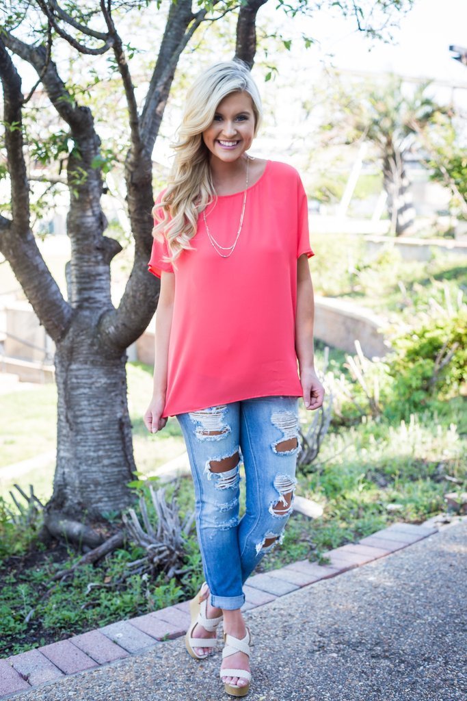 The Porter Top - Coral 98937
