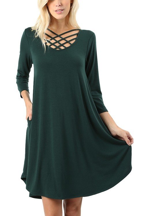 The Duchess Dress - Hunter Green 99453
