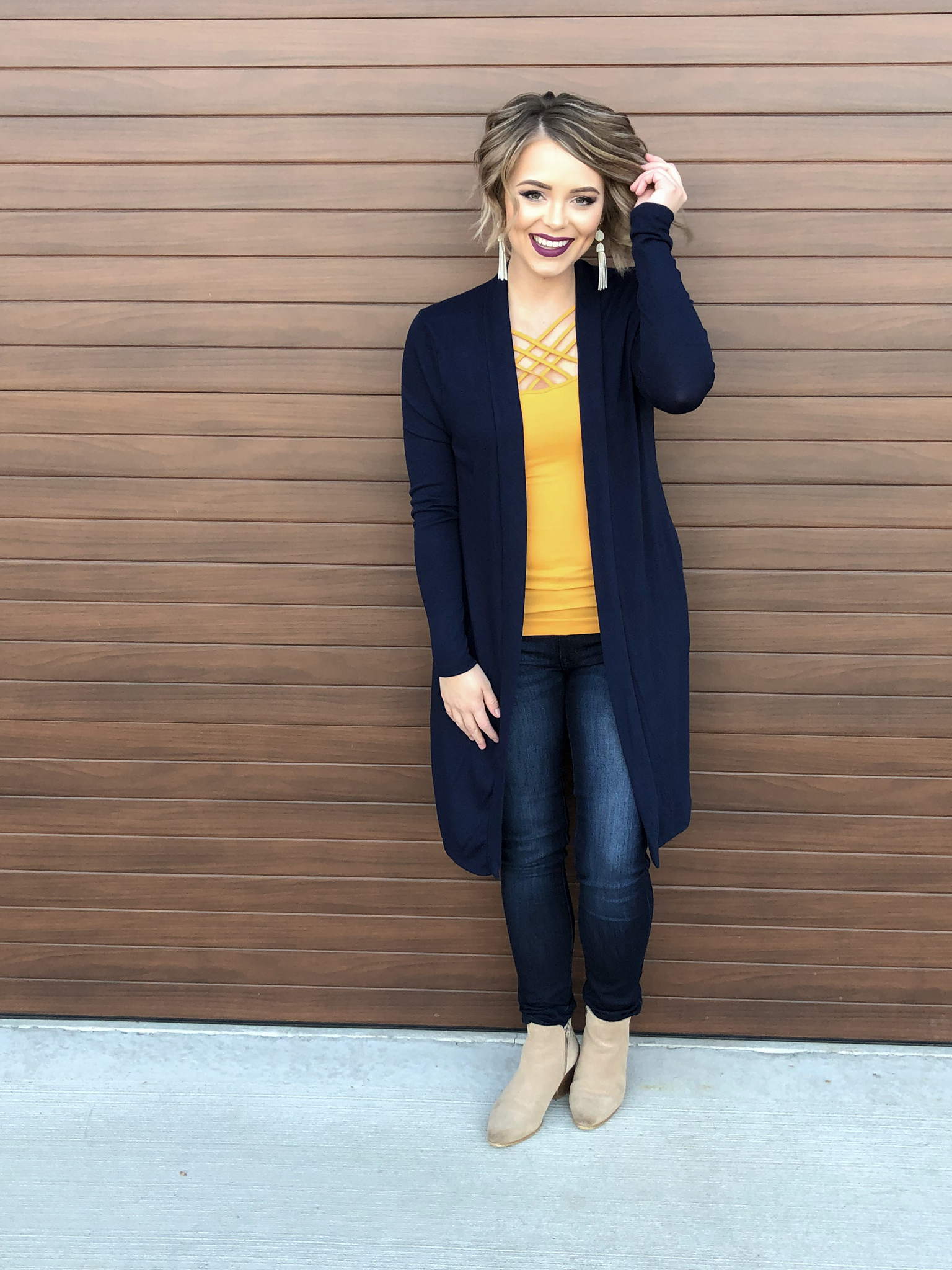 Navy New Cardigan 99485