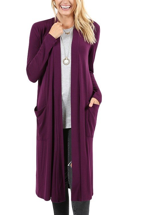 Purple Plum Lightweight Cardigan 99637