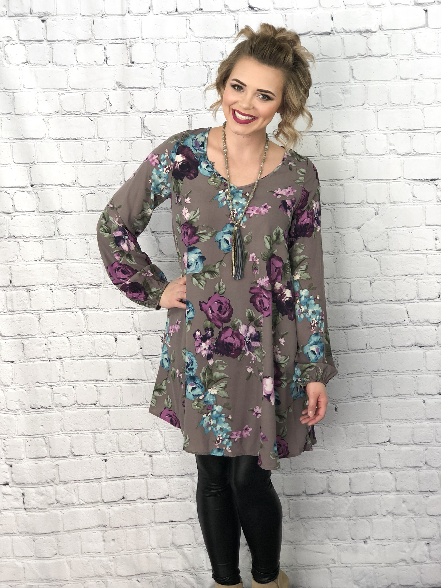The Piapot Purple Floral Dress 99593