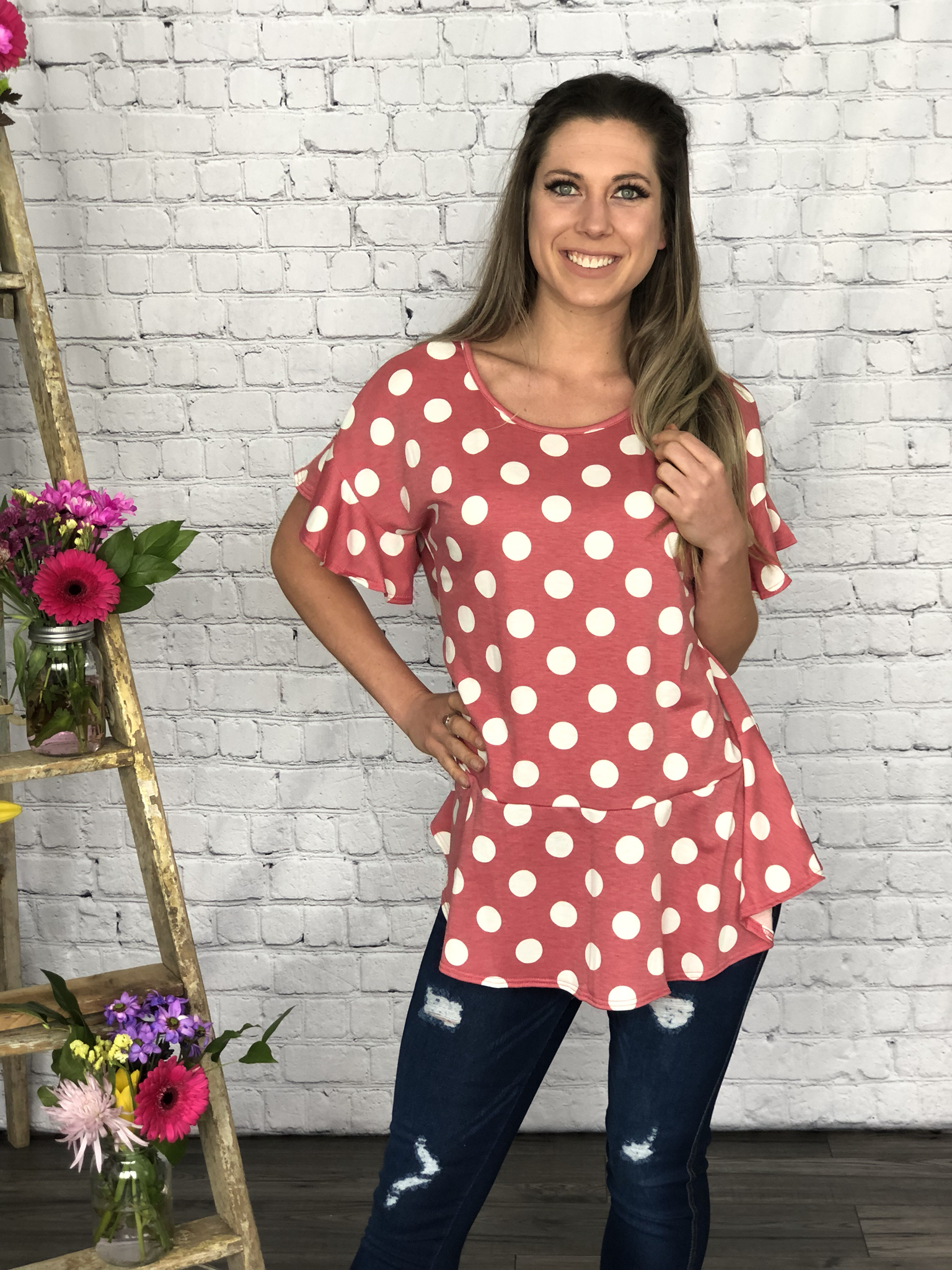 The Reno Over sized Peplum Top 9987268