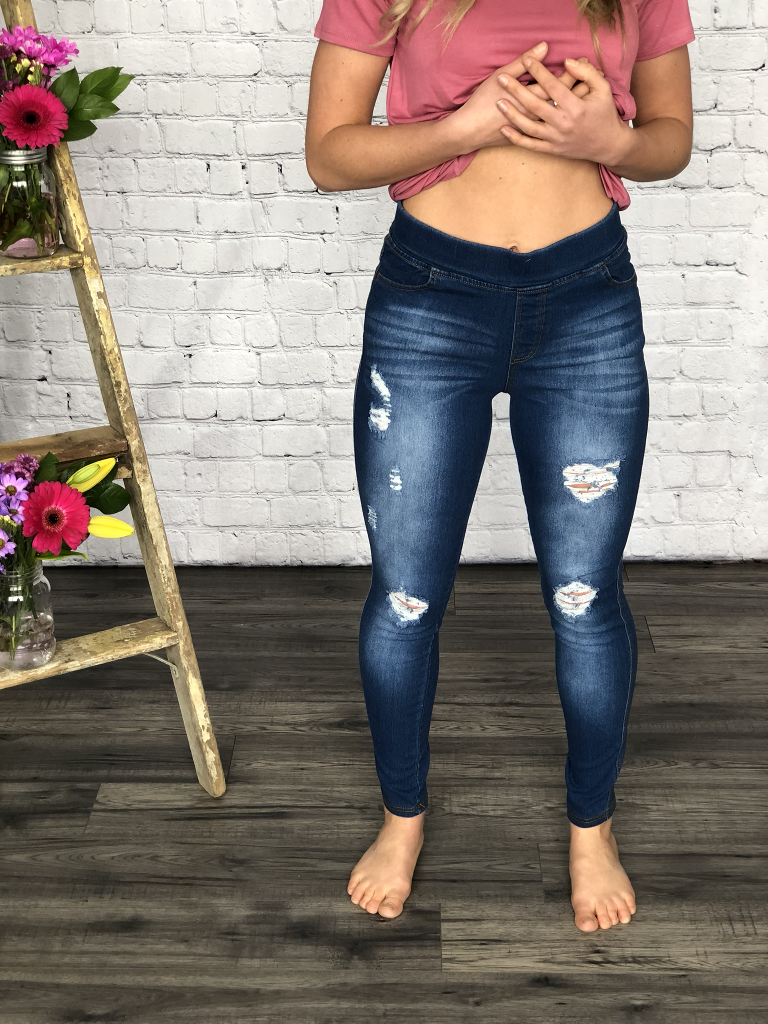 Crazy In Comfort Jeggings - Light Wash 9998468