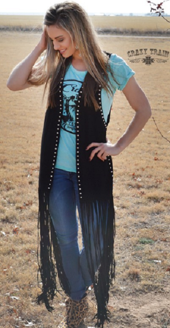 The Black Stella Studded Duster Vest1 9999285
