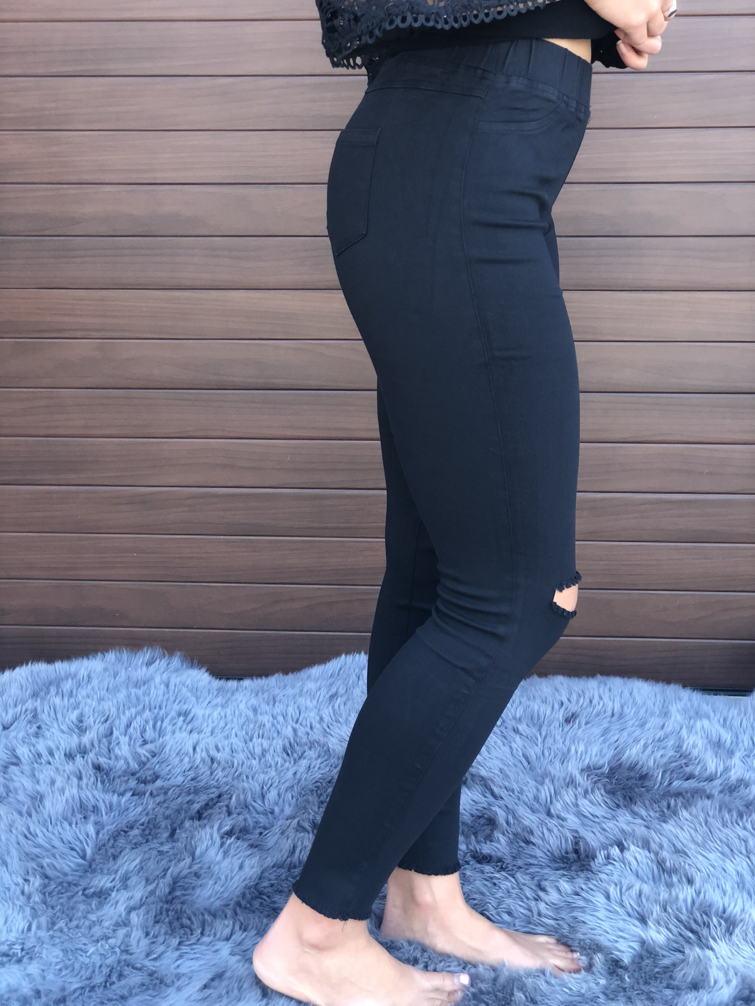 Cut Knife Jeggings - Black