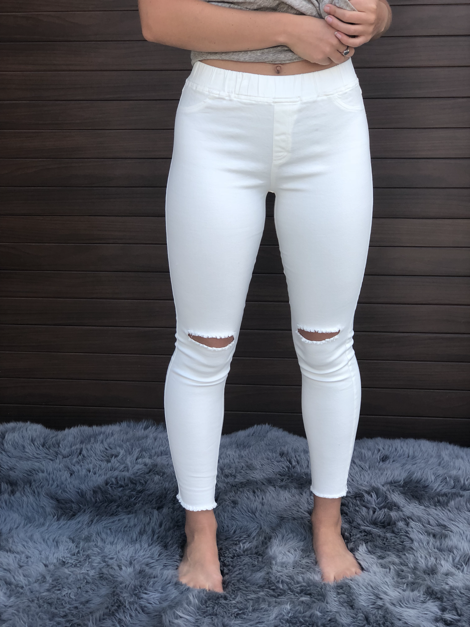 Cut Knife Jeggings - white 9999316