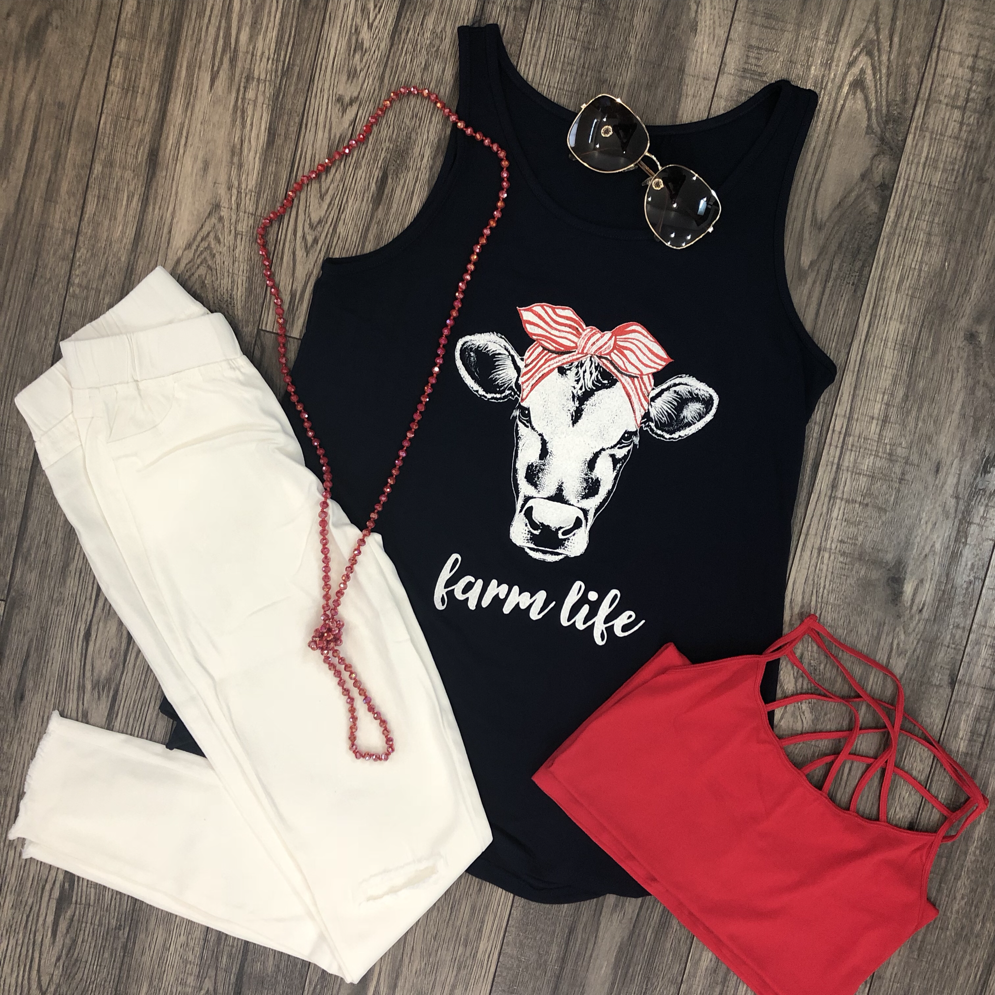 Farm Life Tank - Navy 9999409