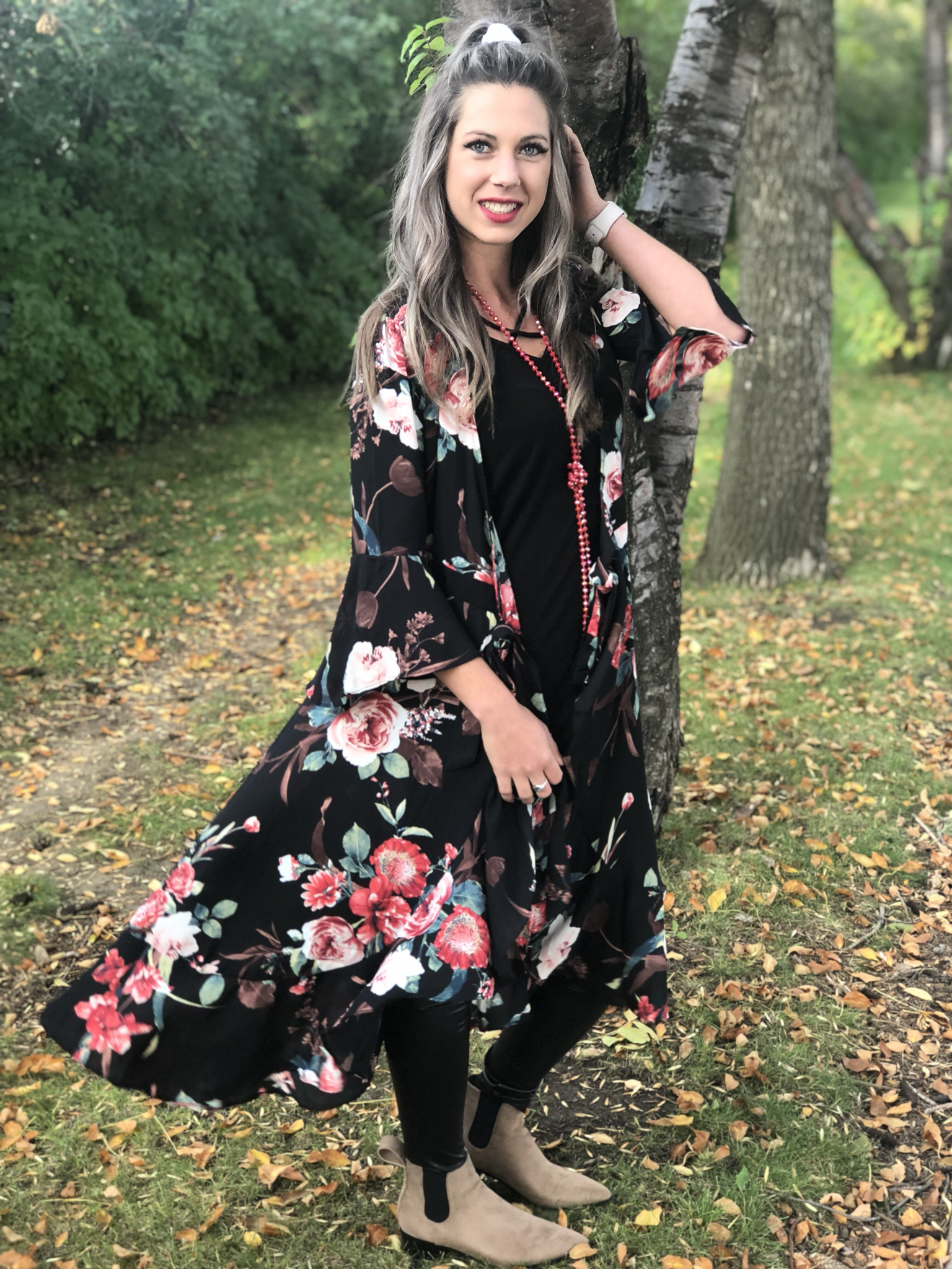 Floral Wrap Dress Duster 9999822