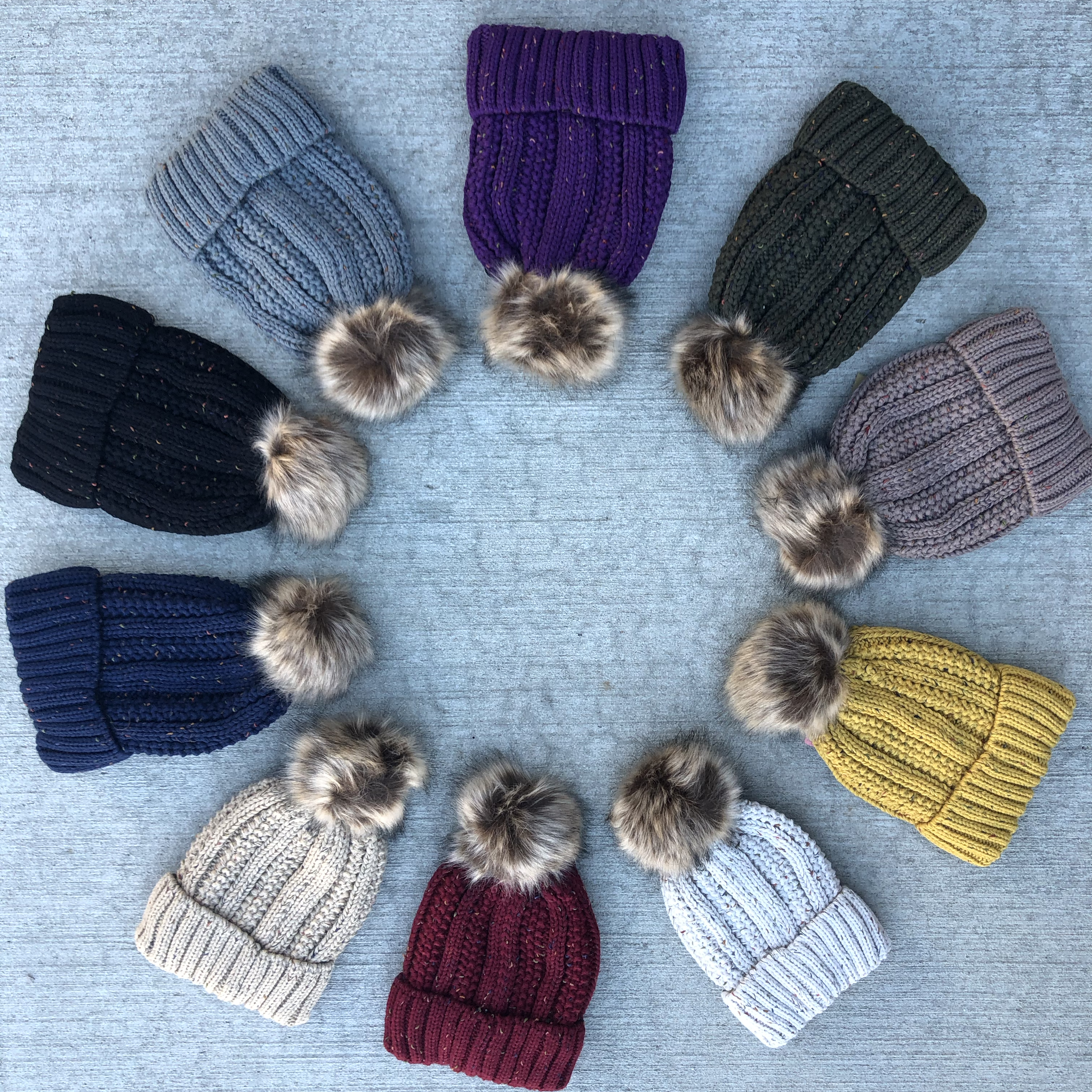 CC POM POM Fleece Lined Confetti Beanie RESTOCK 999999990
